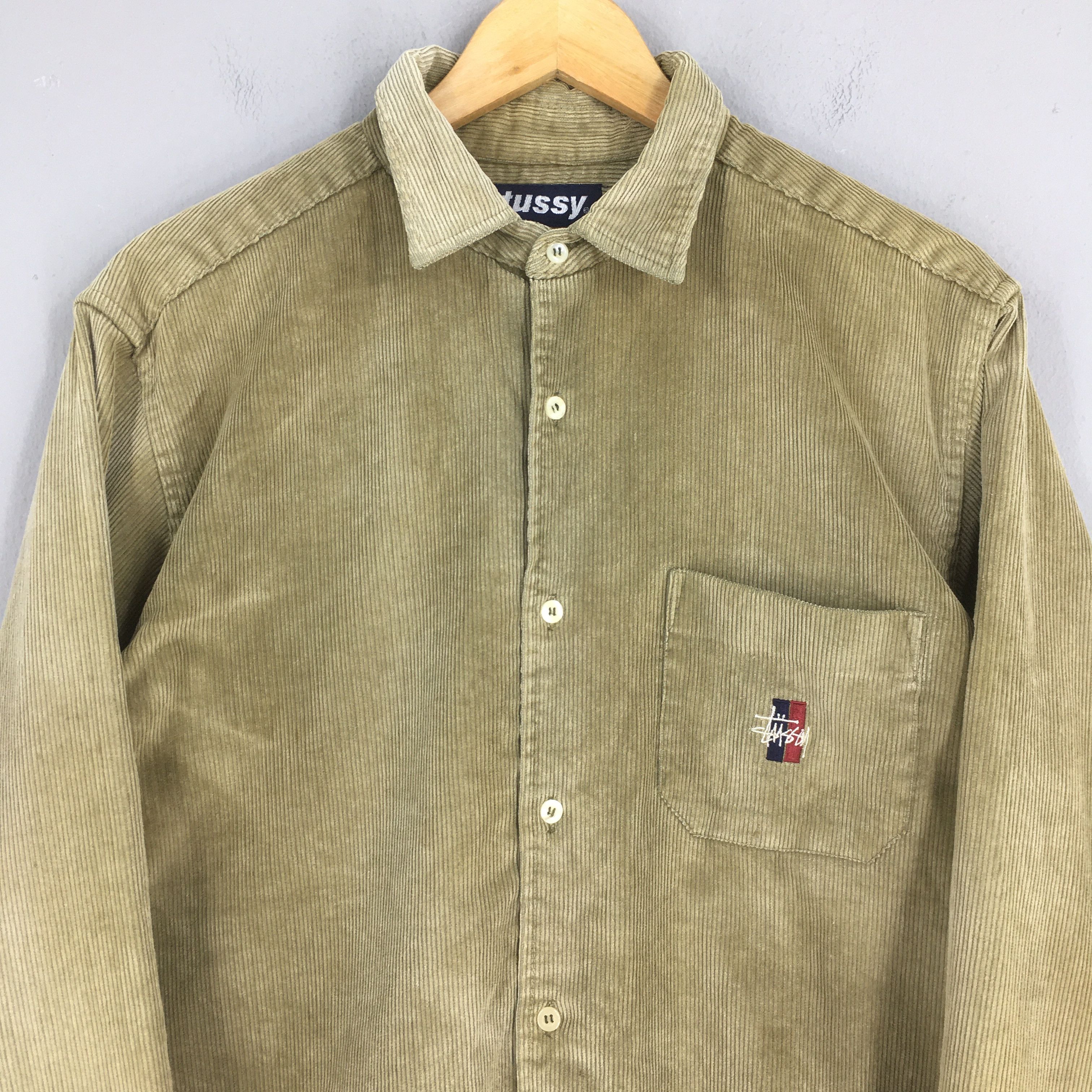Stussy Vintage Stussy New York Corduroy Flannel Shirt Medium Size US M / EU 48-50 / 2 - 2 Thumbnail