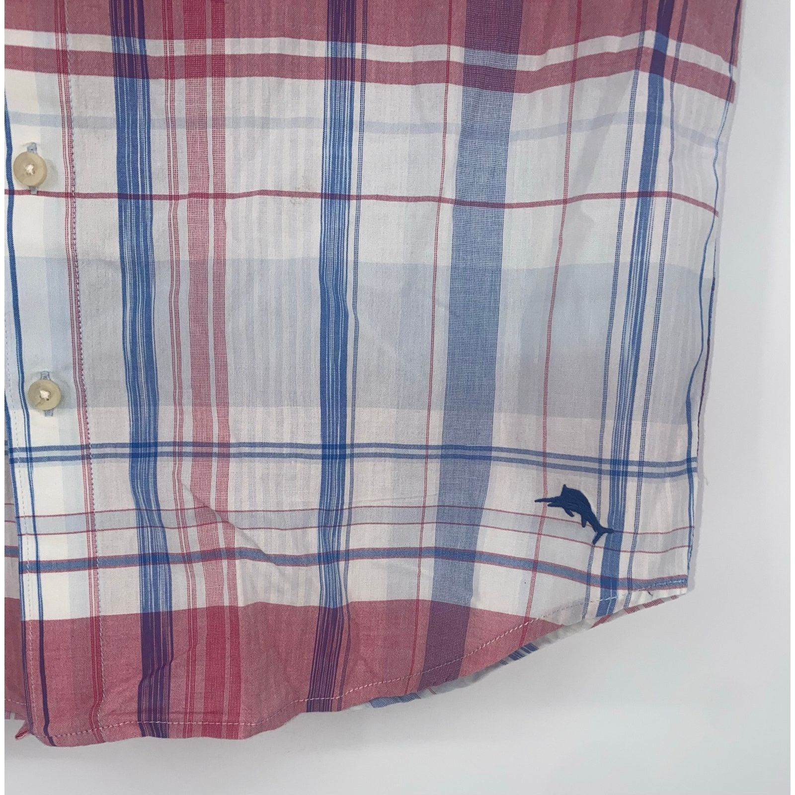 Tommy Bahama Tommy Bahama Baracoa Bay Plaid Button Up Cotton Shirt Size US L / EU 52-54 / 3 - 3 Thumbnail