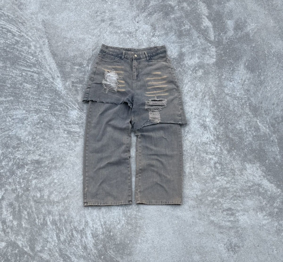 Other Vintage Y2K avantgarde streetwear wide buggy track jeans Size US 34 / EU 50 - 1 Thumbnail