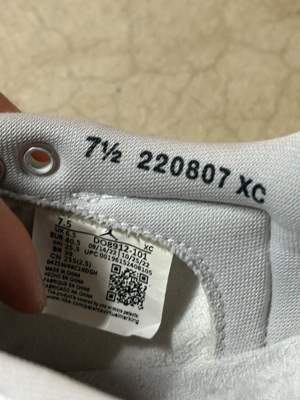 Nike Size 7.5 - Jordan 1 Retro AJKO Low SP Union White Canvas Size US 7.5 / EU 40-41 - 9 Thumbnail