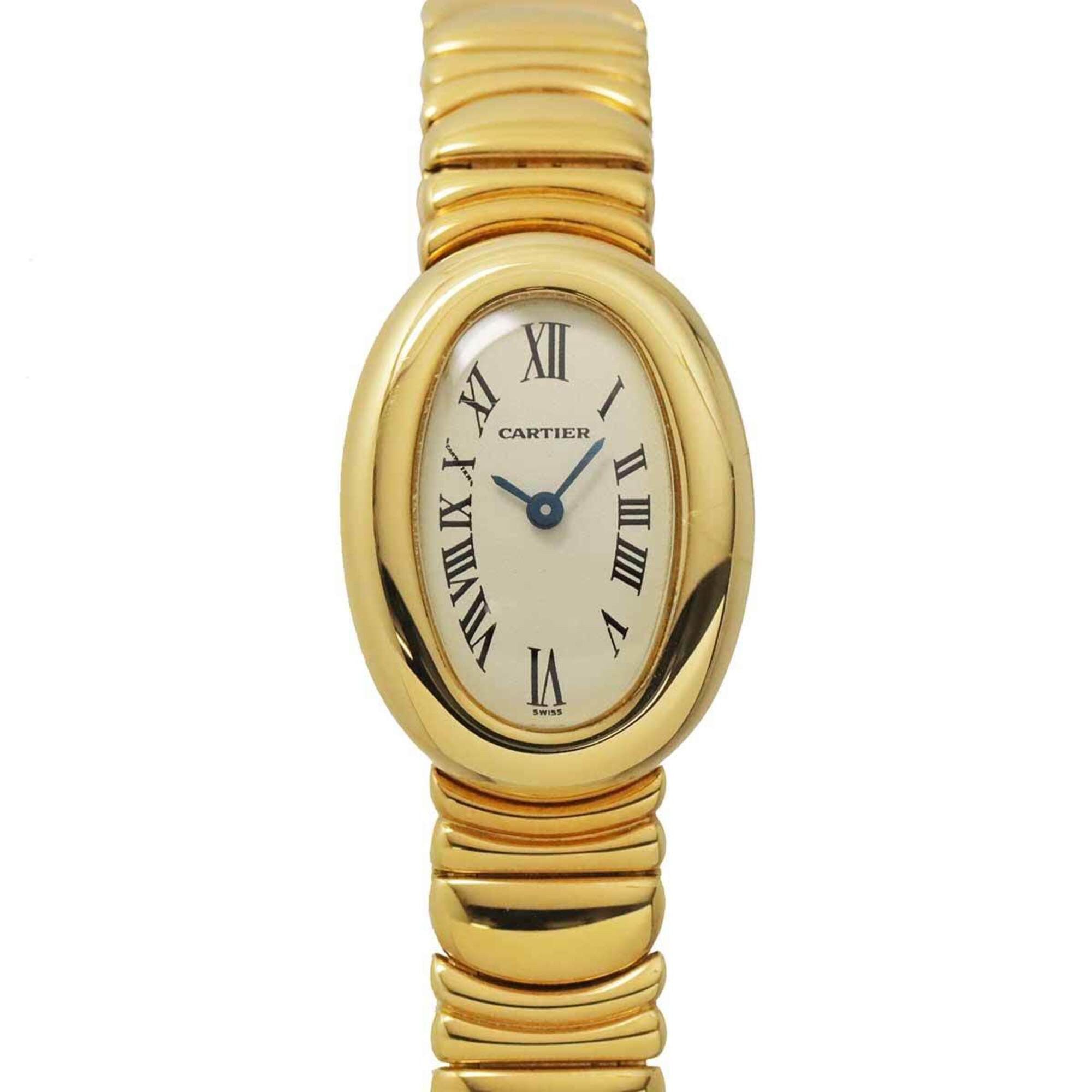 Cartier Cartier Mini Baignoire W15109D8 Women's Watch, Ivory, 18K Yellow Gold, Quartz Watch Size ONE SIZE - 1 Thumbnail