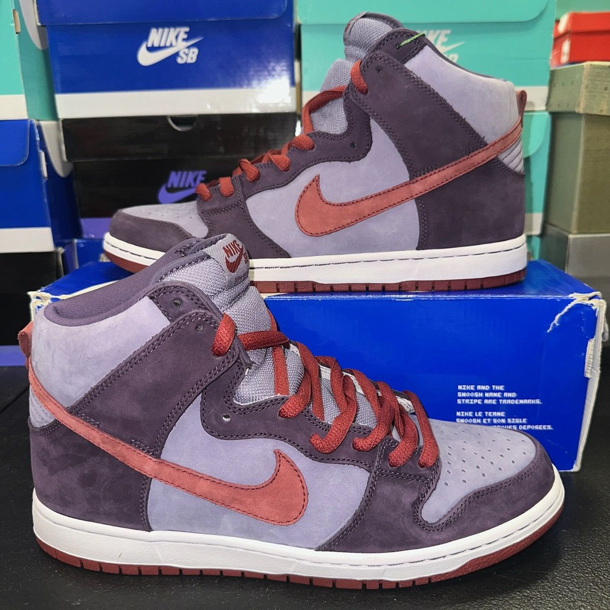 Nike Size 11 - Nike Dunk Premium SB High Plum - 313171-500 Size US 11 / EU 44 - 1 Thumbnail