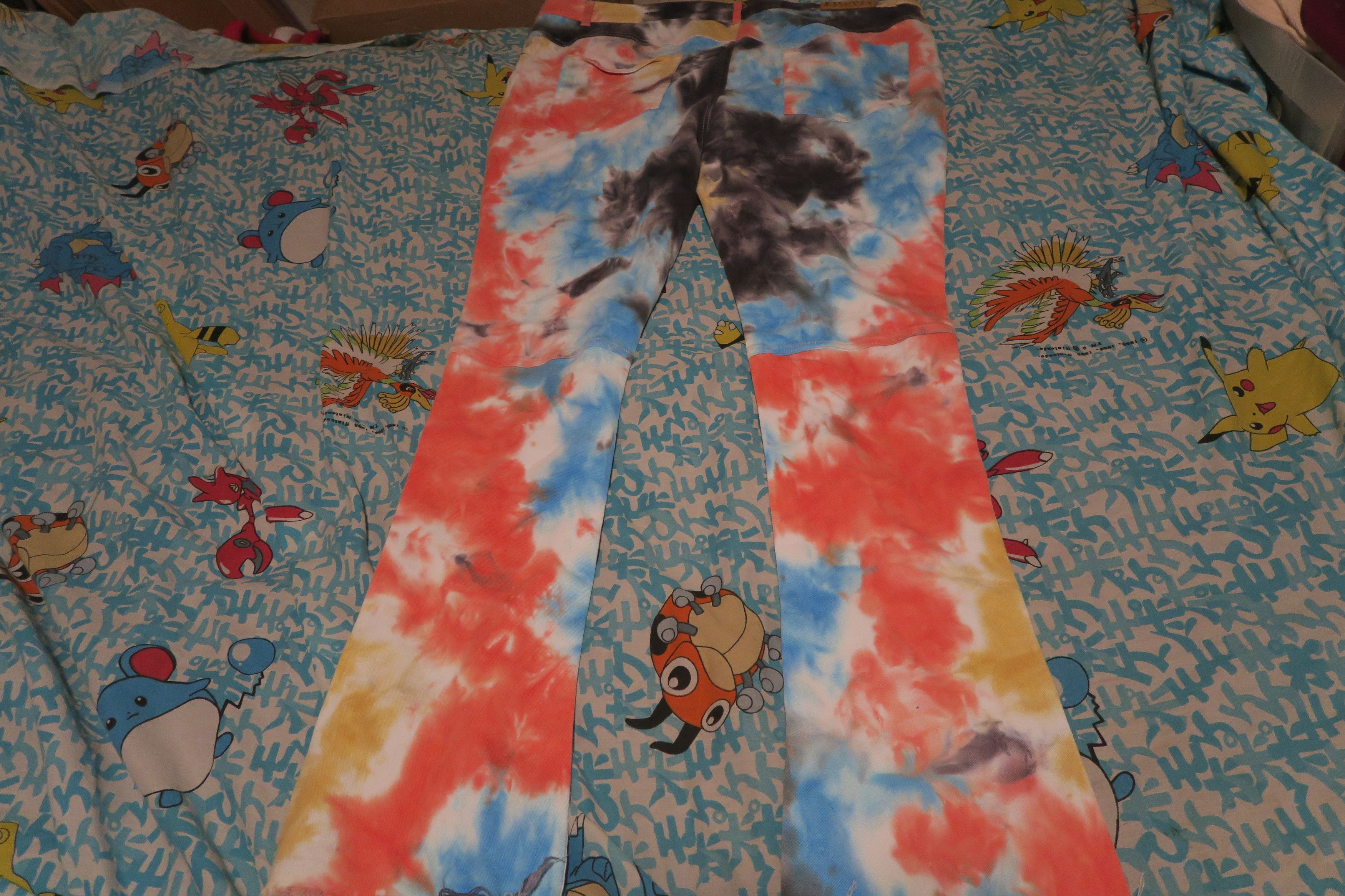 Other Heaven on Earth 1336 Stacked Tie-Dye Jeans 42x35 Size US 42 / EU 58 - 6 Thumbnail