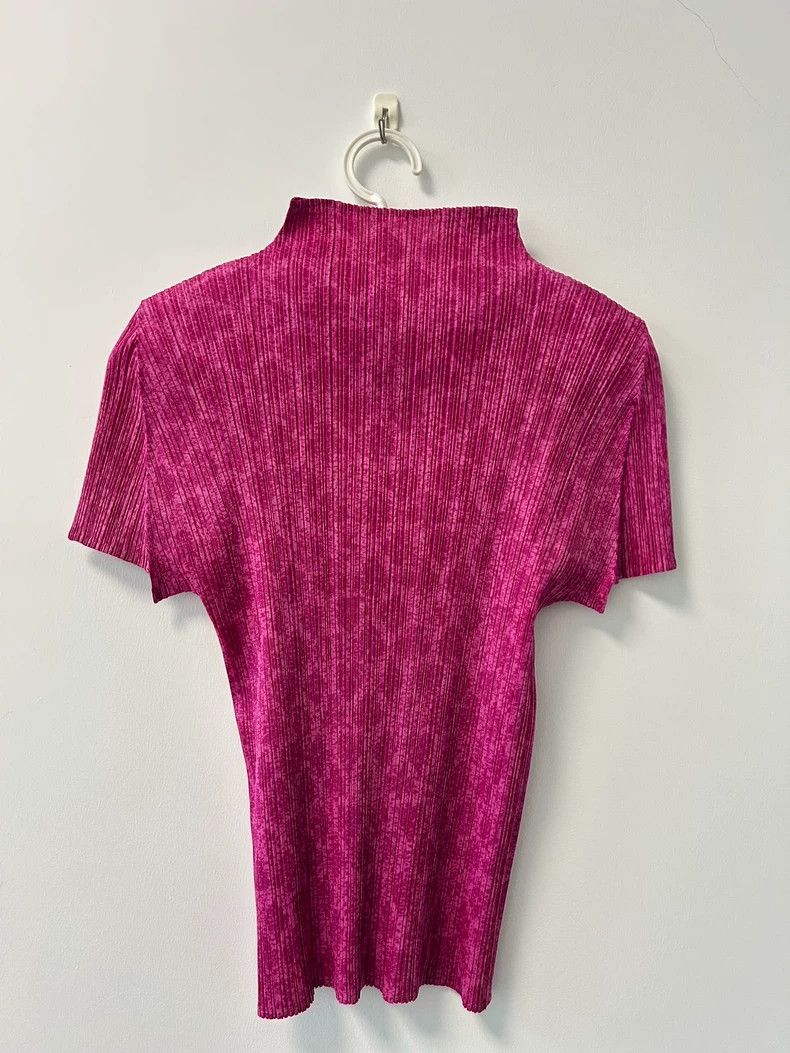 Issey Miyake Issey Miyake size:3 Pink pleated short-sleeved shirt Size M / US 6-8 / IT 42-44 - 2 Thumbnail
