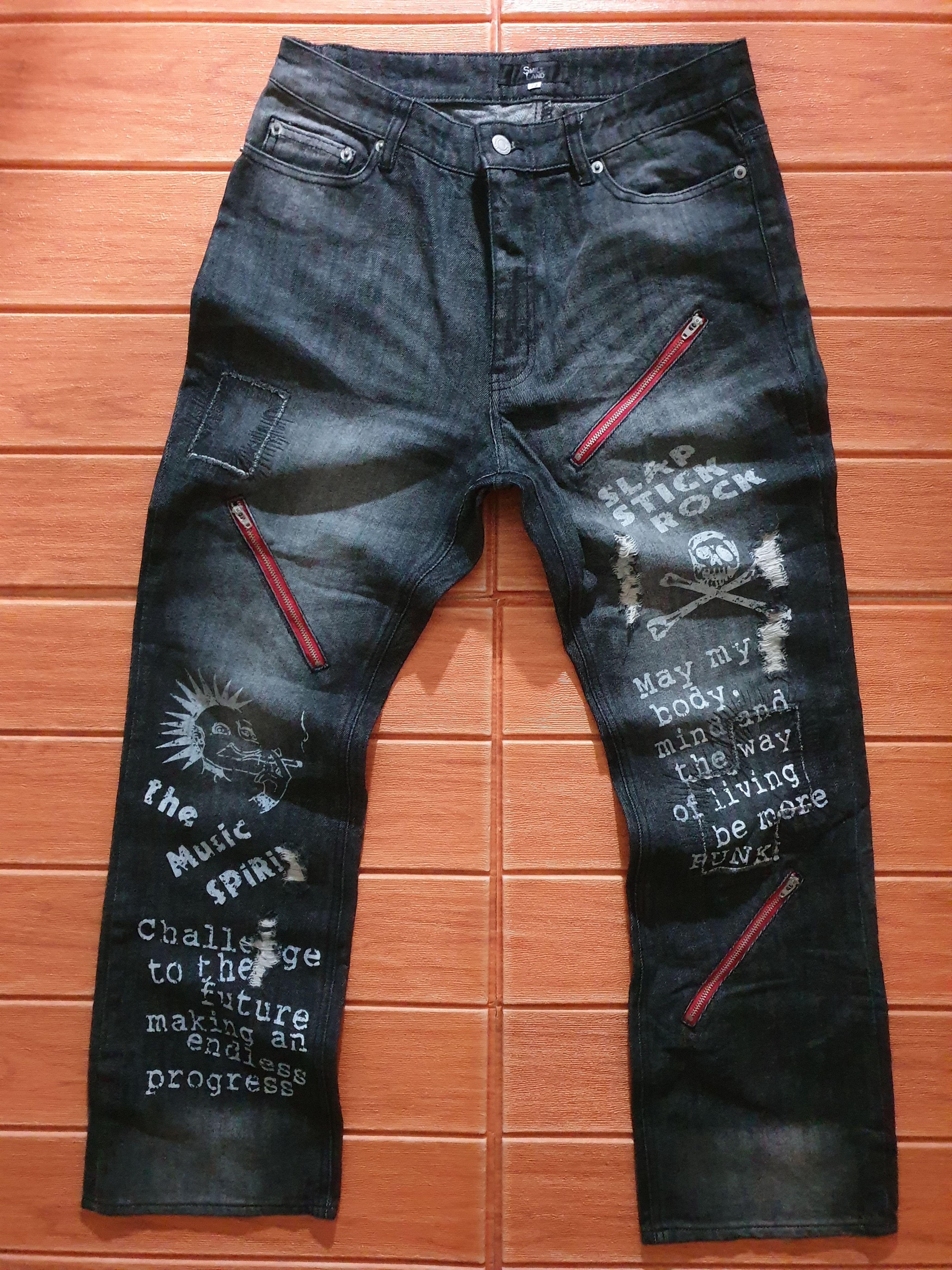 PPFM 🔥Smile Land punk rock Musicians denim pant Size US 30 / EU 46 - 1 Thumbnail
