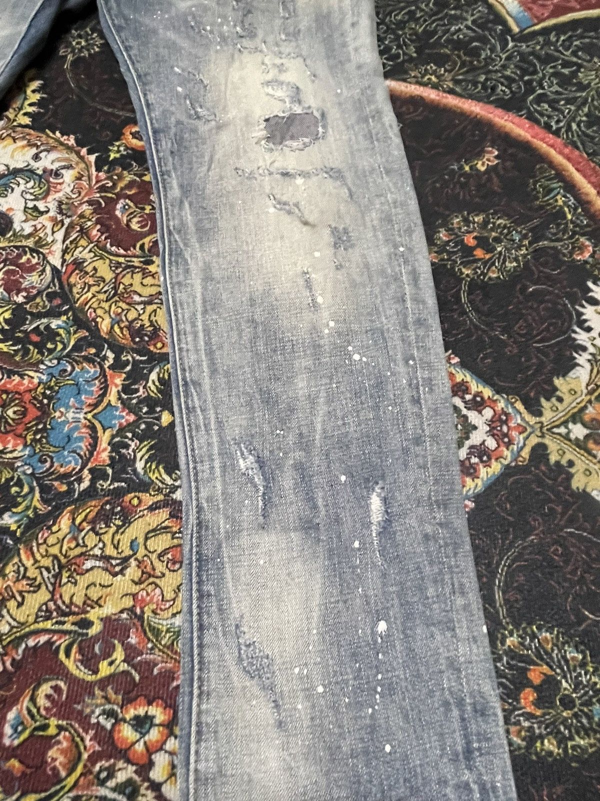 Dsquared2 Dsquared2 Thrashed Punk Light Blue Jeans Size US 33 - 10 Thumbnail