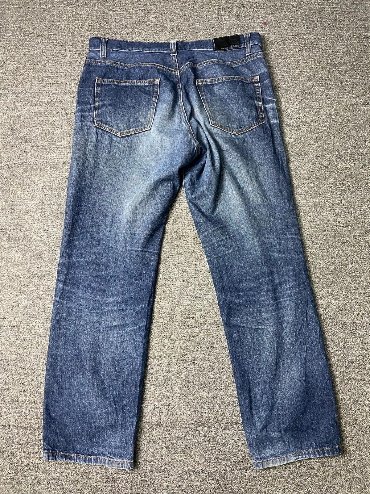 Japanese Brand × Seditionaries × Vintage BASIC JEANS Brand Distressed Selvedge Denim (131) Size US 36 / EU 52 - 2 Thumbnail