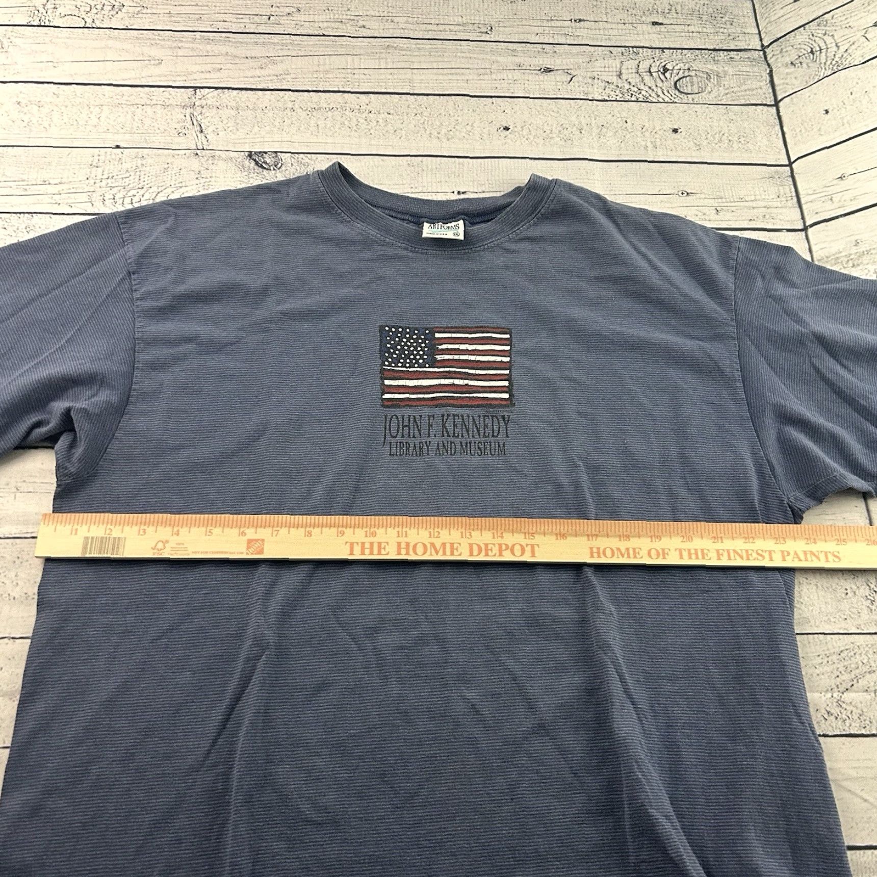 Vintage Vintage Artforms John F. Kennedy Library Museum Short Sleeve T Shirt Men's XXL Blue Artforms 2XL Shirt Mens JFK Library Museum Shirt Blue XXL Size US XXL / EU 58 / 5 - 4 Thumbnail