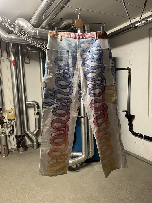 Supreme SUPREME HYSTERIC GLAMOUR SNAKE DOUBLE KNEE DENIM