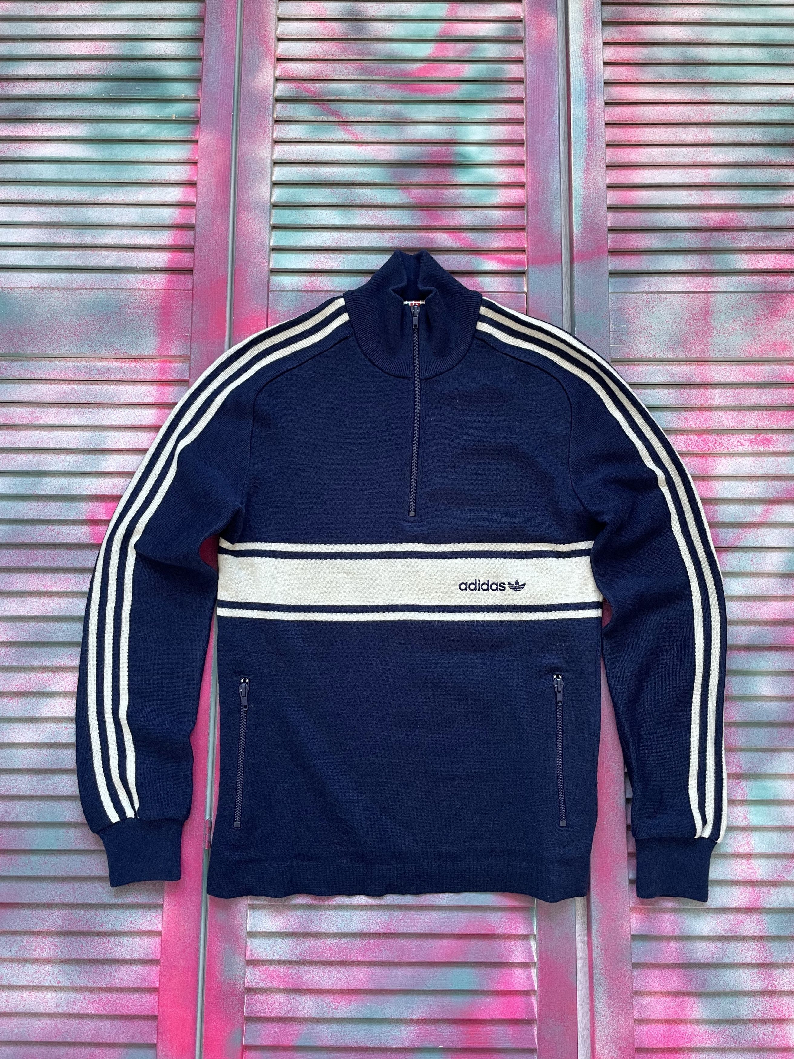 Adidas Very Rare Vintage Adidas 1/3 Zip Made in West Germany Size US S / EU 44-46 / 1 - 1 Thumbnail