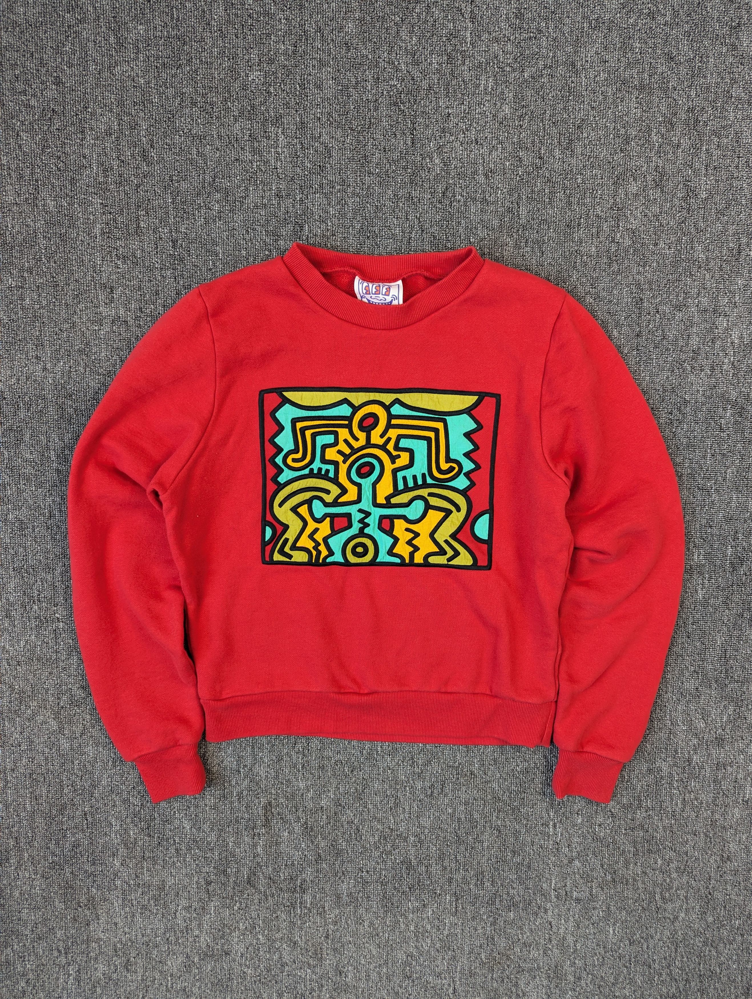 Designer × Keith Haring Keith Haring Meet SLY Cropped Crewneck Sweatshirt Size US S / EU 44-46 / 1 - 1 Thumbnail