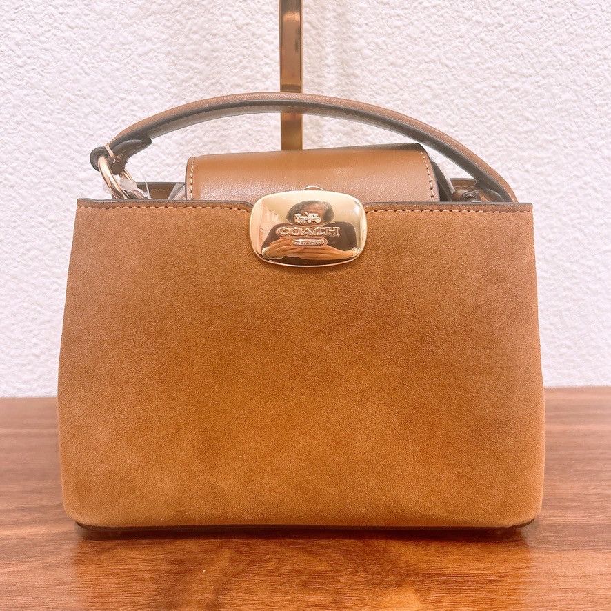 Coach NWT Coach Eliza Mini Carryall Bag In Suede CW181 Size ONE SIZE - 1 Thumbnail