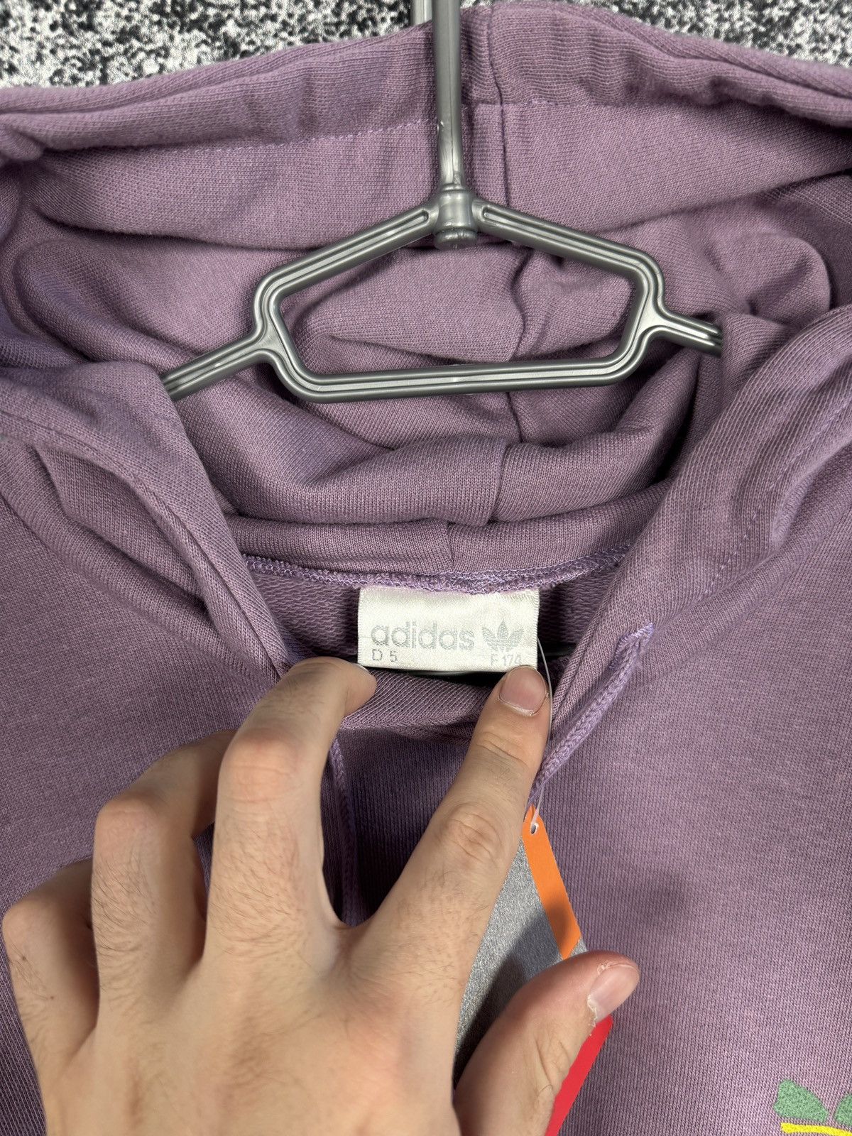 Adidas Vintage 90s Adidas Hoodie Purple Trefoil Logo Pullover Sz M Size US M / EU 48-50 / 2 - 10 Thumbnail