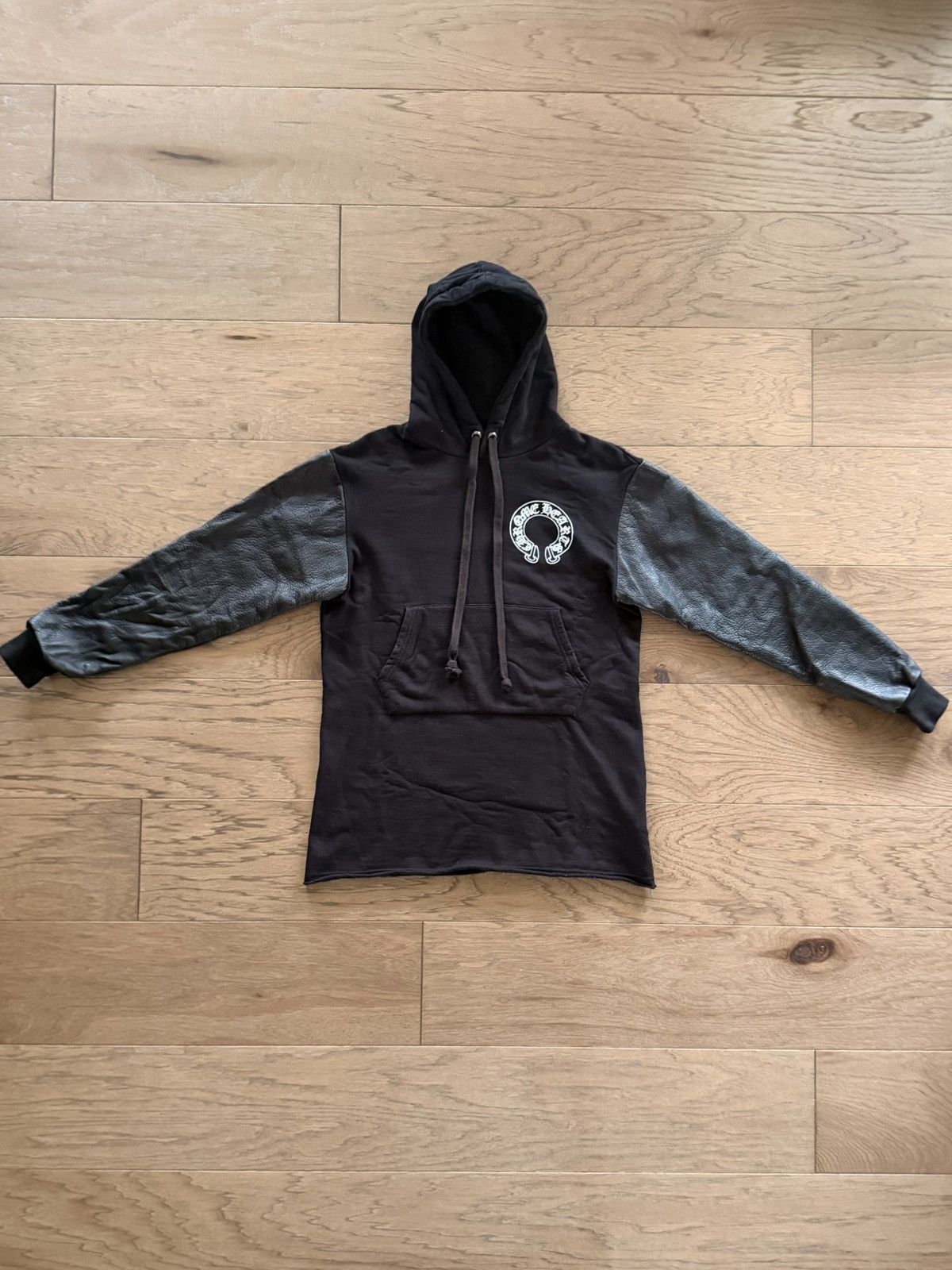 Chrome Hearts Chrome Hearts Sample Heavyweight Leather Sleeve Hoodie Size US S / EU 44-46 / 1 - 2 Thumbnail