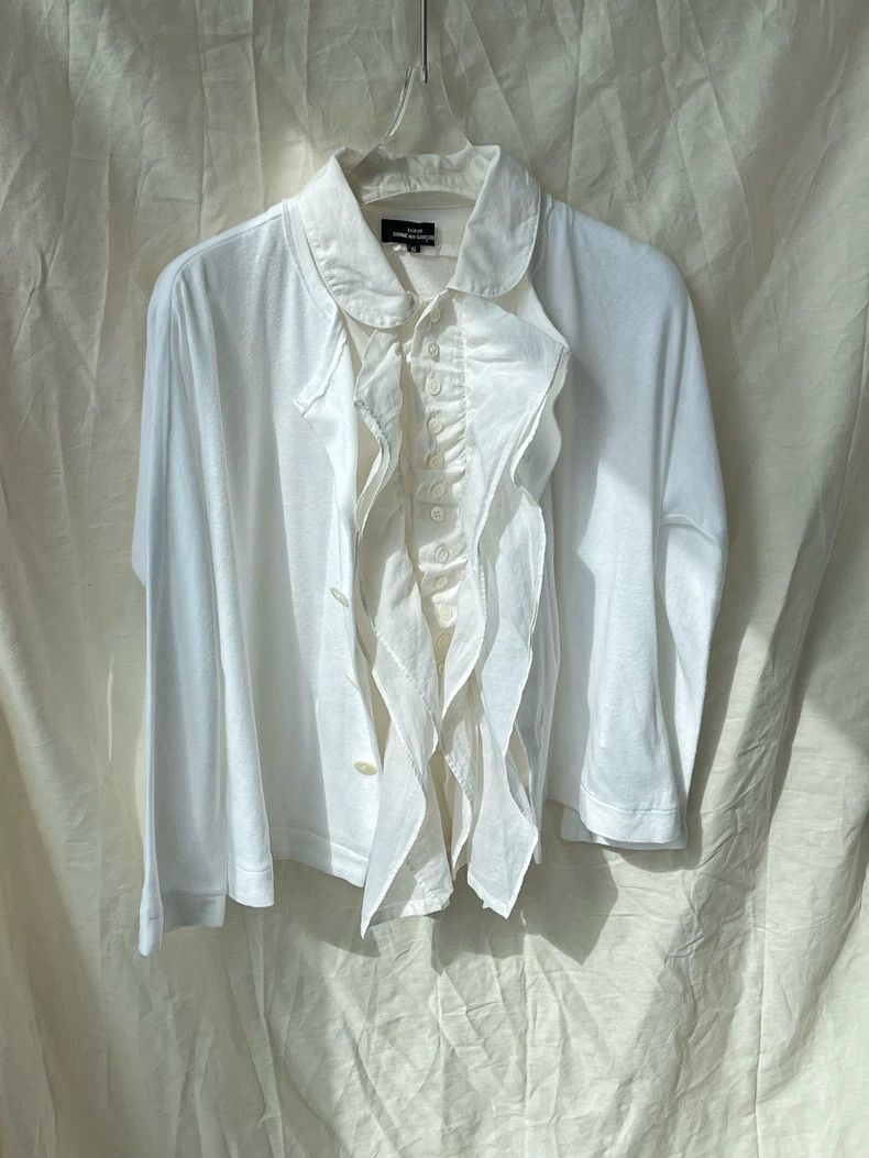 Comme des Garcons Comme Des Garcons Cream fake two-piece European ruffled la Size S / US 4 / IT 40 - 3 Thumbnail