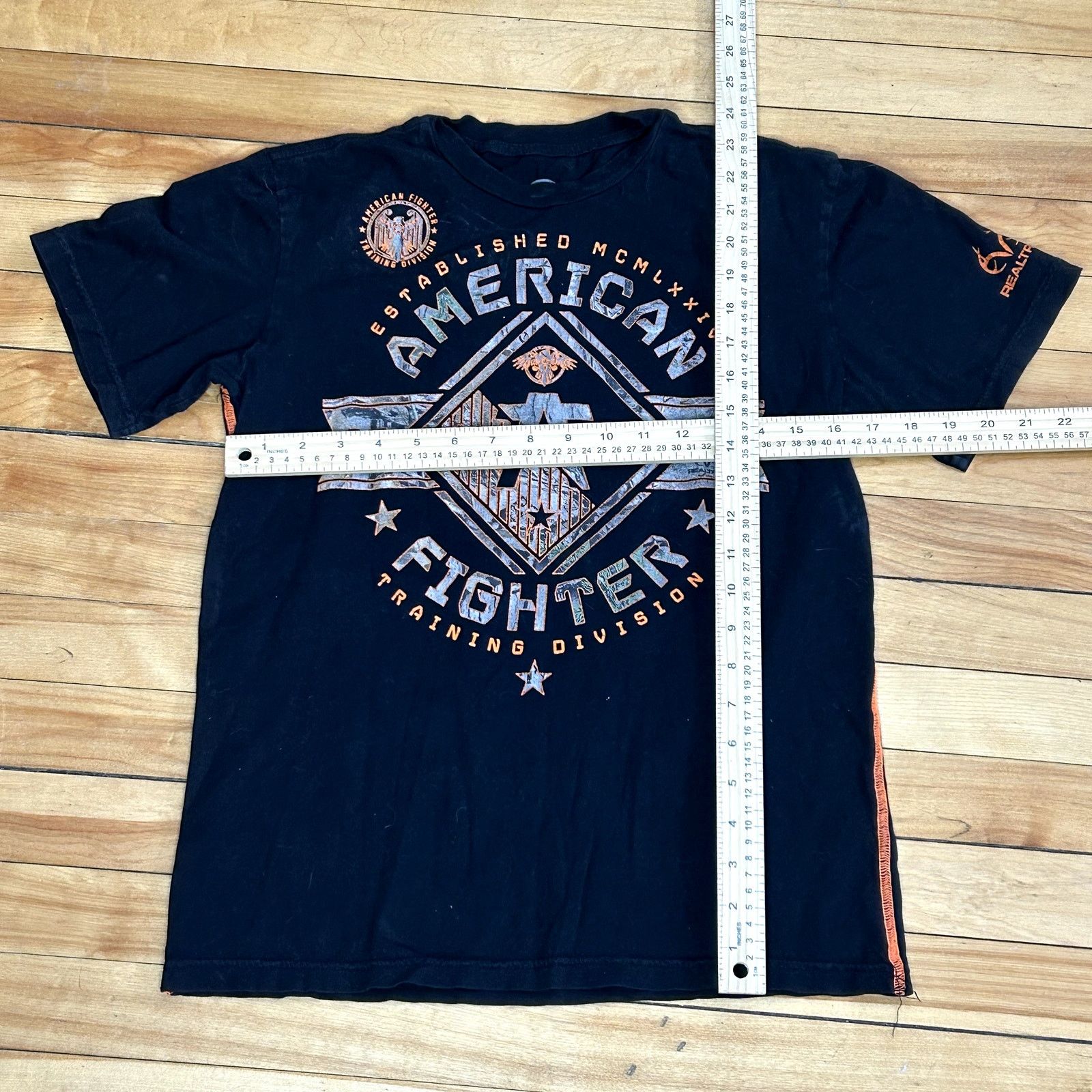 Vintage Modern American Fighter Black T-Shirt Large Size US L / EU 52-54 / 3 - 4 Thumbnail