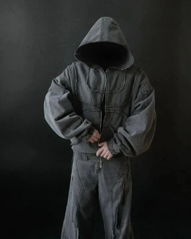 Japanese Brand × Vintage Washed Distressed Black Zipper Hoodie Jacket Size US XL / EU 56 / 4 - 6 Thumbnail