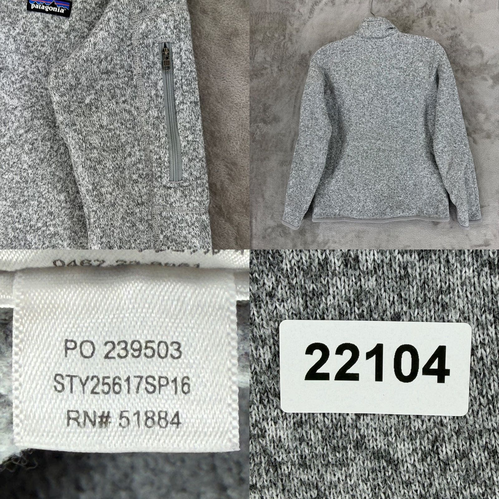 Patagonia Patagonia Better Sweater 1/4 Zip Pullover Womens Small Grey Heather 25617 SP16 Jacket Sweater Size S / US 4 / IT 40 - 8 Thumbnail