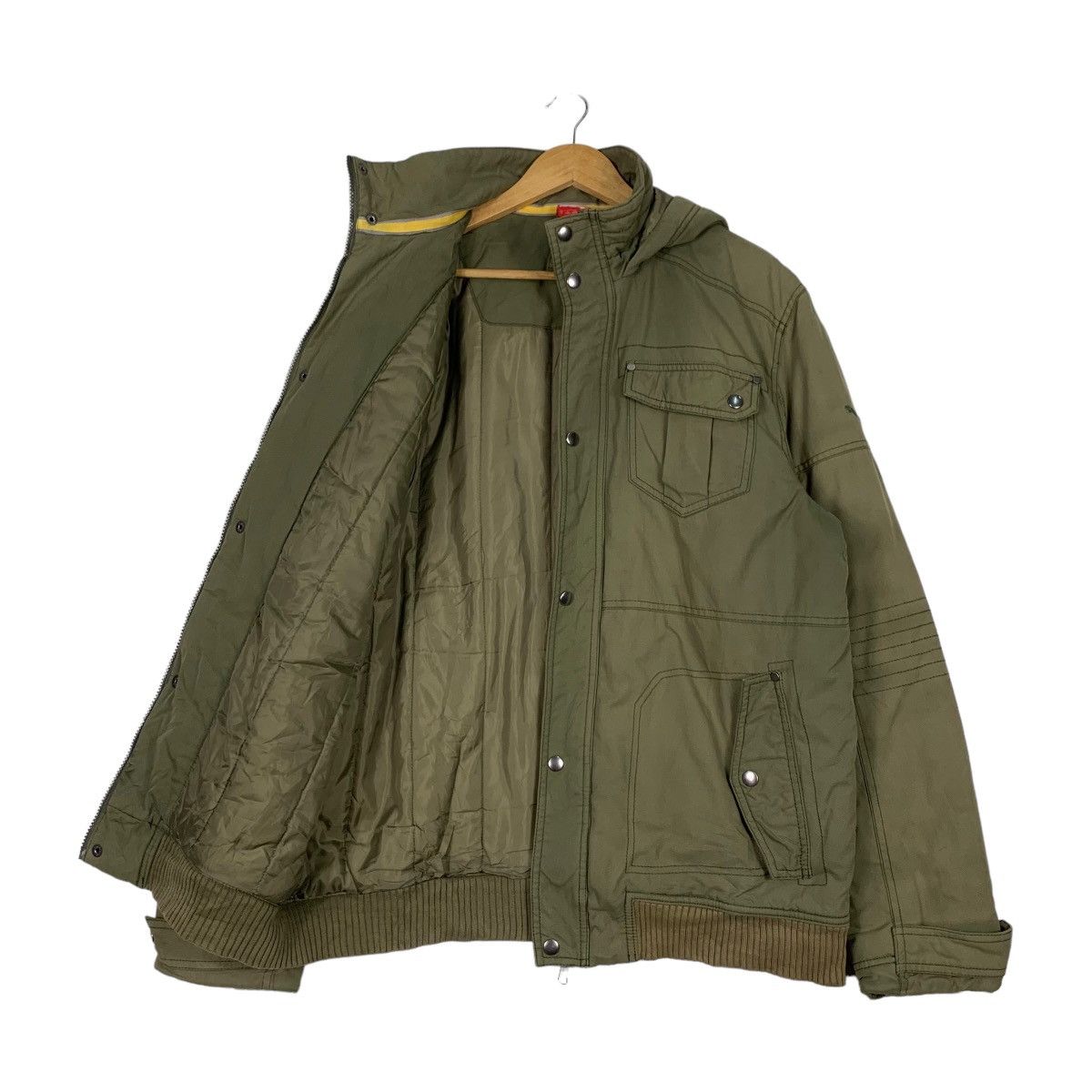 Puma PUMA Four Pocket Hooded Green Jacket #1126-C51 Size US L / EU 52-54 / 3 - 8 Thumbnail