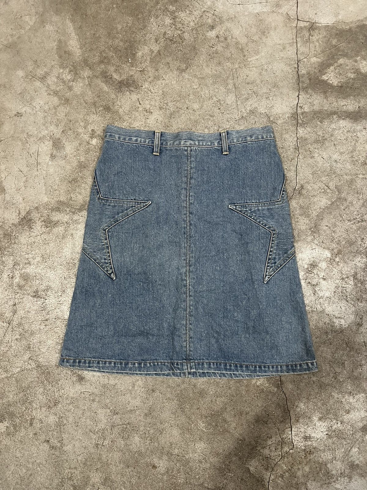 Designer × Hysteric Glamour × Vintage Vintage Hysteric Glamour Star Demim Skirt Size 30" / US 8 / IT 44 - 3 Thumbnail