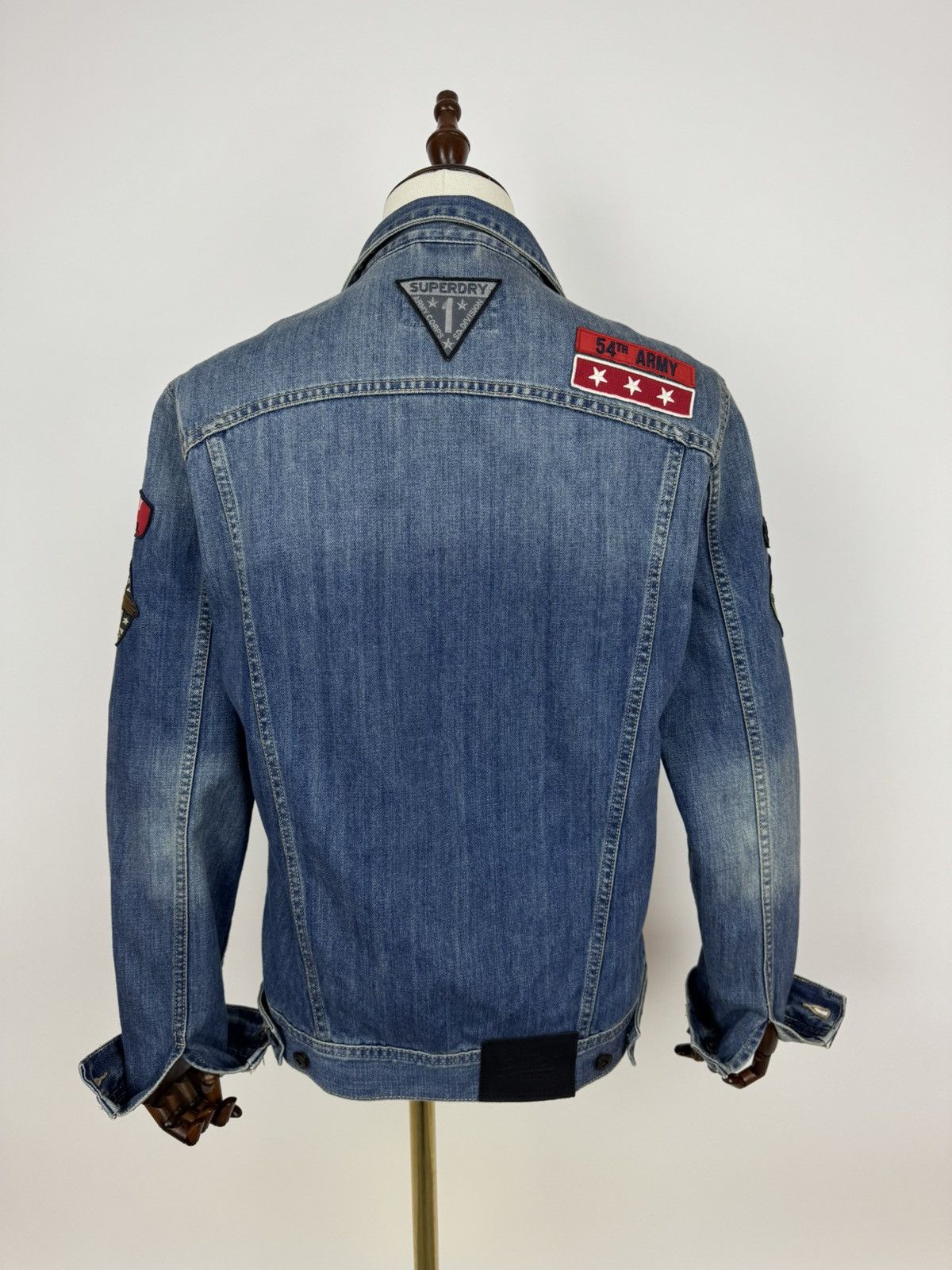 Superdry Superdry Army Division Denim Jacket biker motorcycle JKT Size US M / EU 48-50 / 2 - 9 Thumbnail