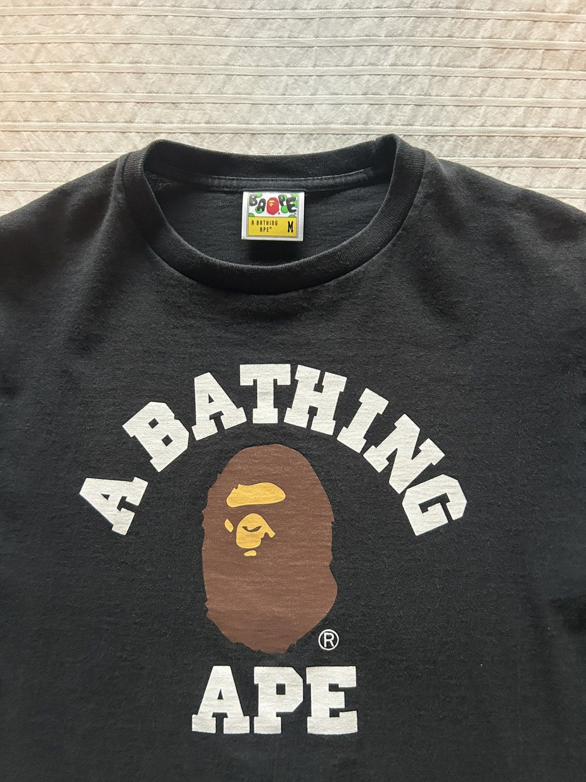 Bape Bape college tshirt black Size US M / EU 48-50 / 2 - 2 Thumbnail