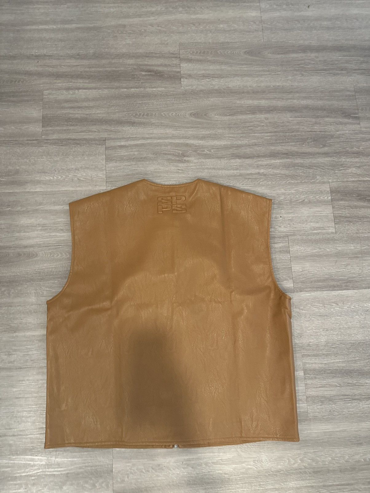 Other SUBJECTIVE PORTFOLIO- BROWN LEATHER SLEEVELESS VEST Size US L / EU 52-54 / 3 - 6 Thumbnail
