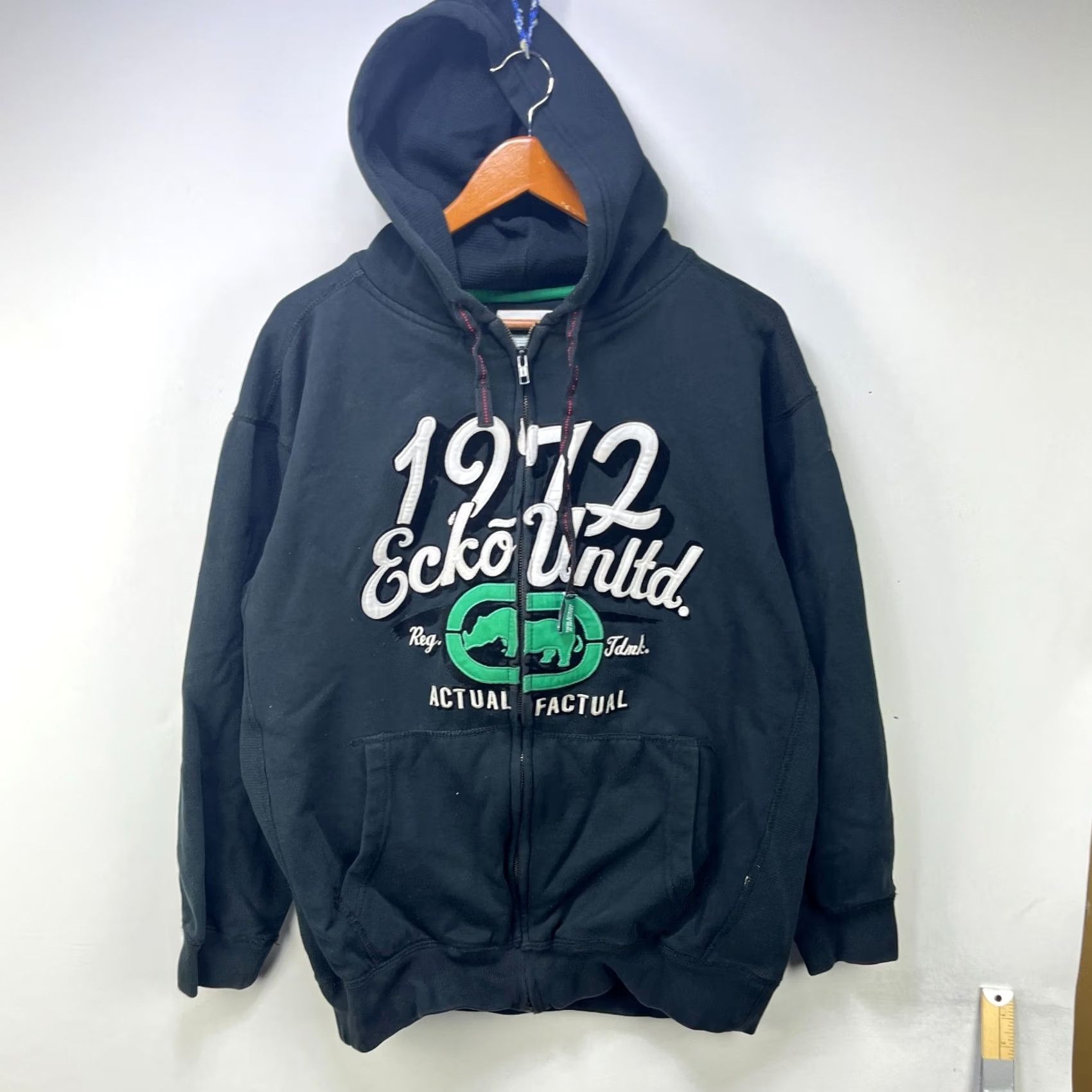 Vintage VINTAGE Ecko Red Y2K Zip Up Hoodie Regular Fit Large Black Hoodie Mens 90s Size US L / EU 52-54 / 3 - 2 Thumbnail