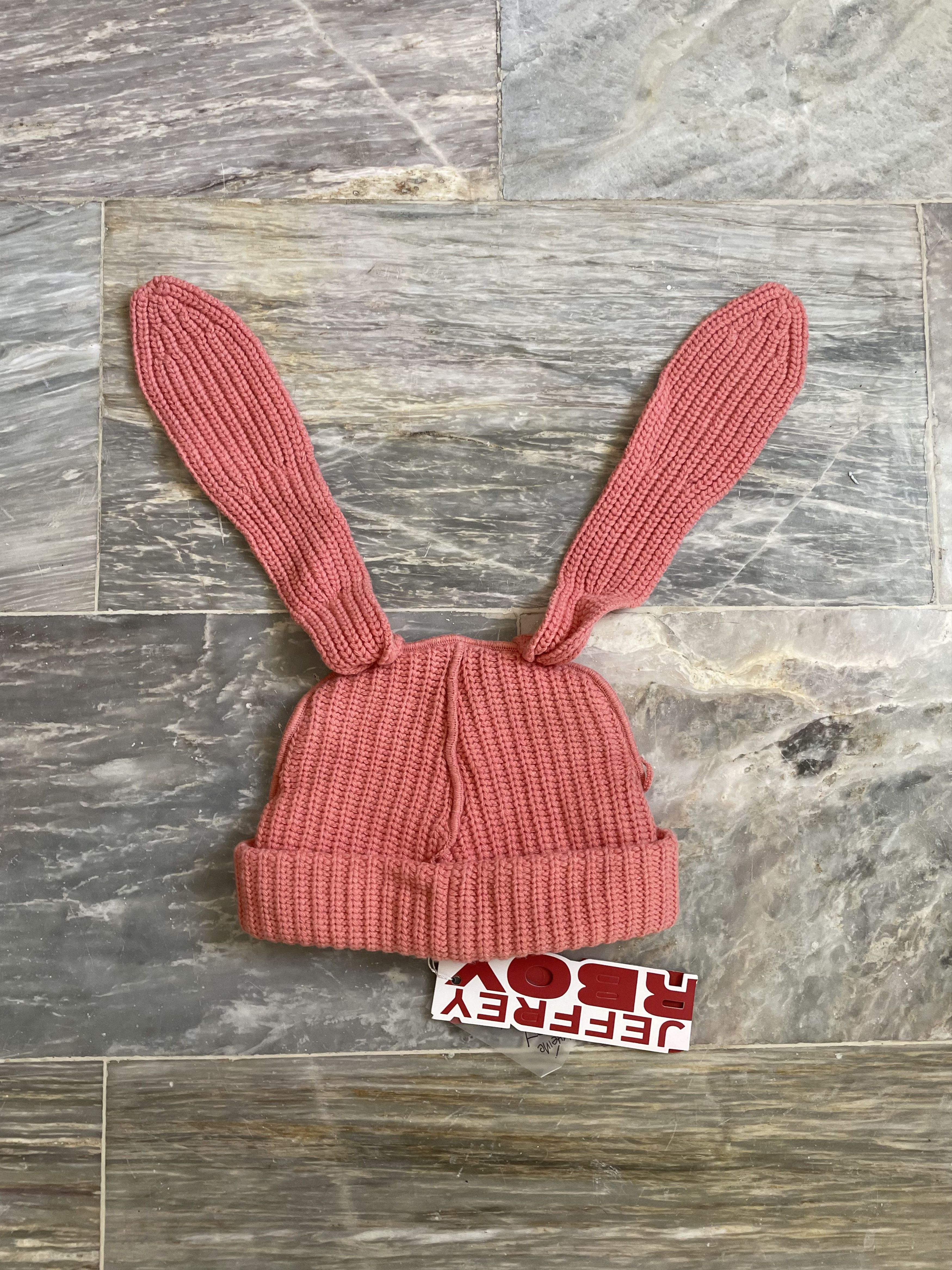 Charles Jeffrey LOVERBOY Charles Jefferey LOVERBOY Pink Bunny Beanie Size ONE SIZE - 6 Thumbnail