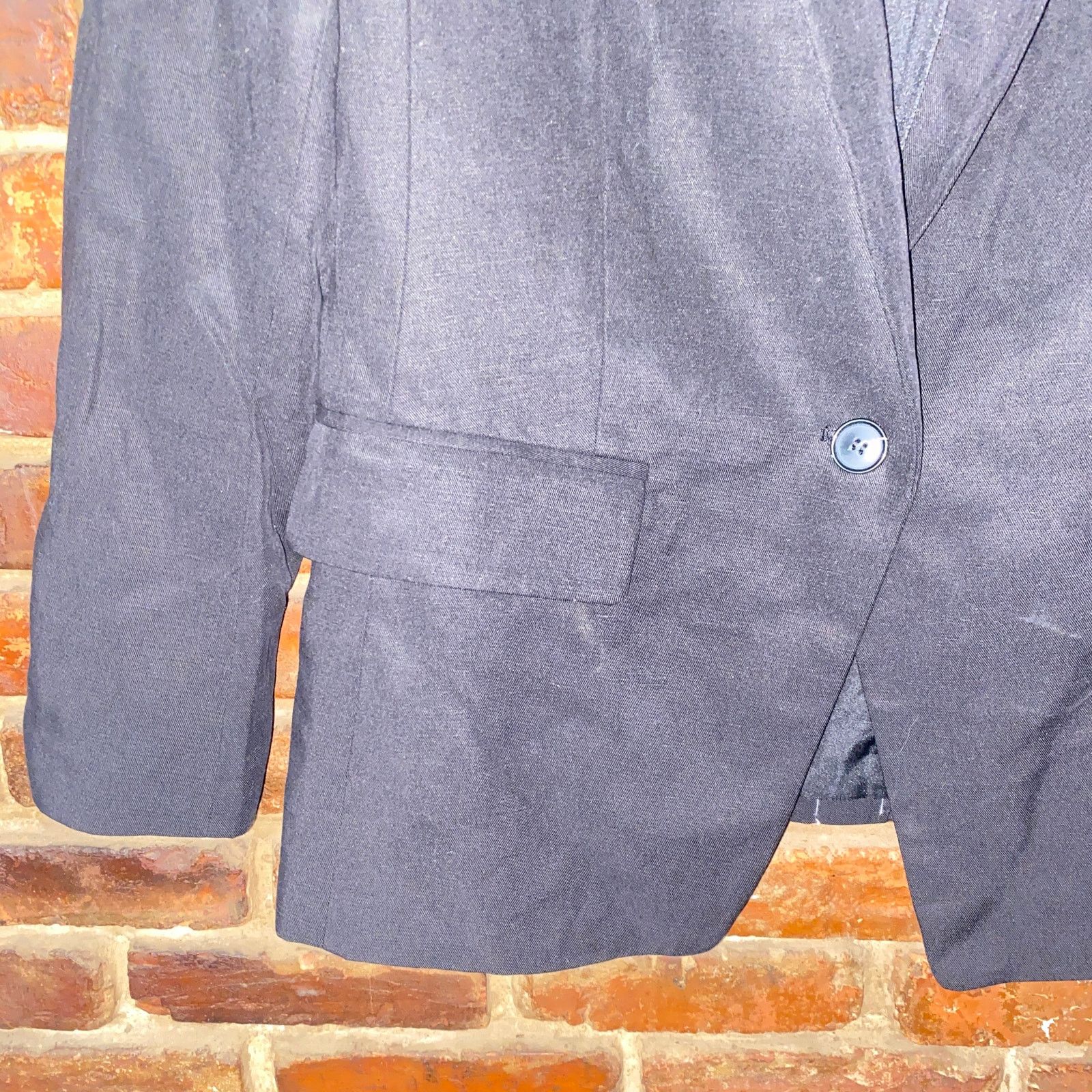 Loft NWT Ann Taylor LOFT Black Single One Button Blazer Jacket 14 Size XL / US 12-14 / IT 48-50 - 3 Thumbnail