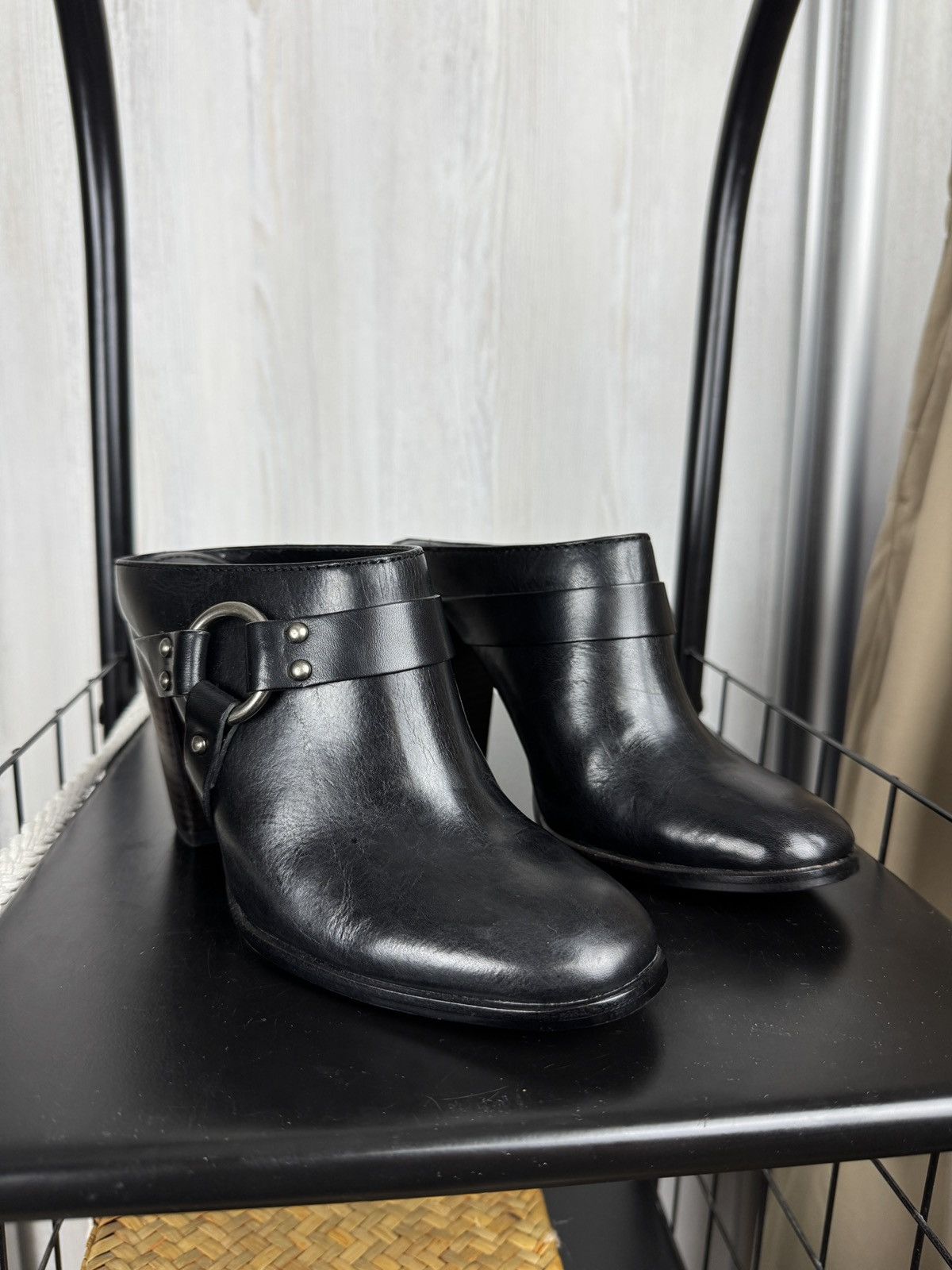 Frye Frye Laurie HarnessBlack leather Mules boots size 6 w box Size US 6 / IT 36 - 8 Thumbnail