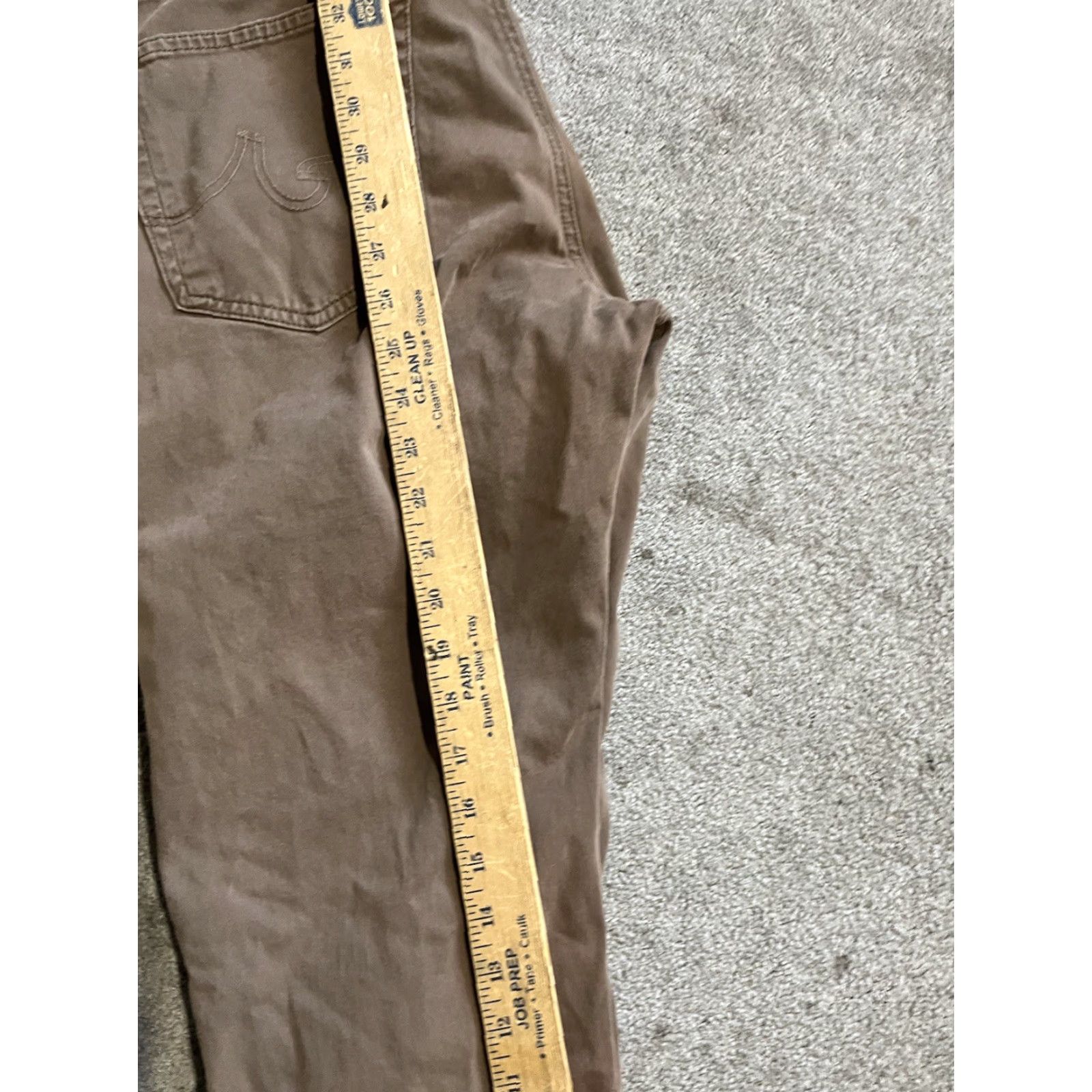 Vintage AG Adriano Goldschmied Jeans 34x26 Men’s Brown Slim Skinny 5-Pocket Denim Inseam 26" AG Graduate Size US 34 / EU 50 - 7 Thumbnail