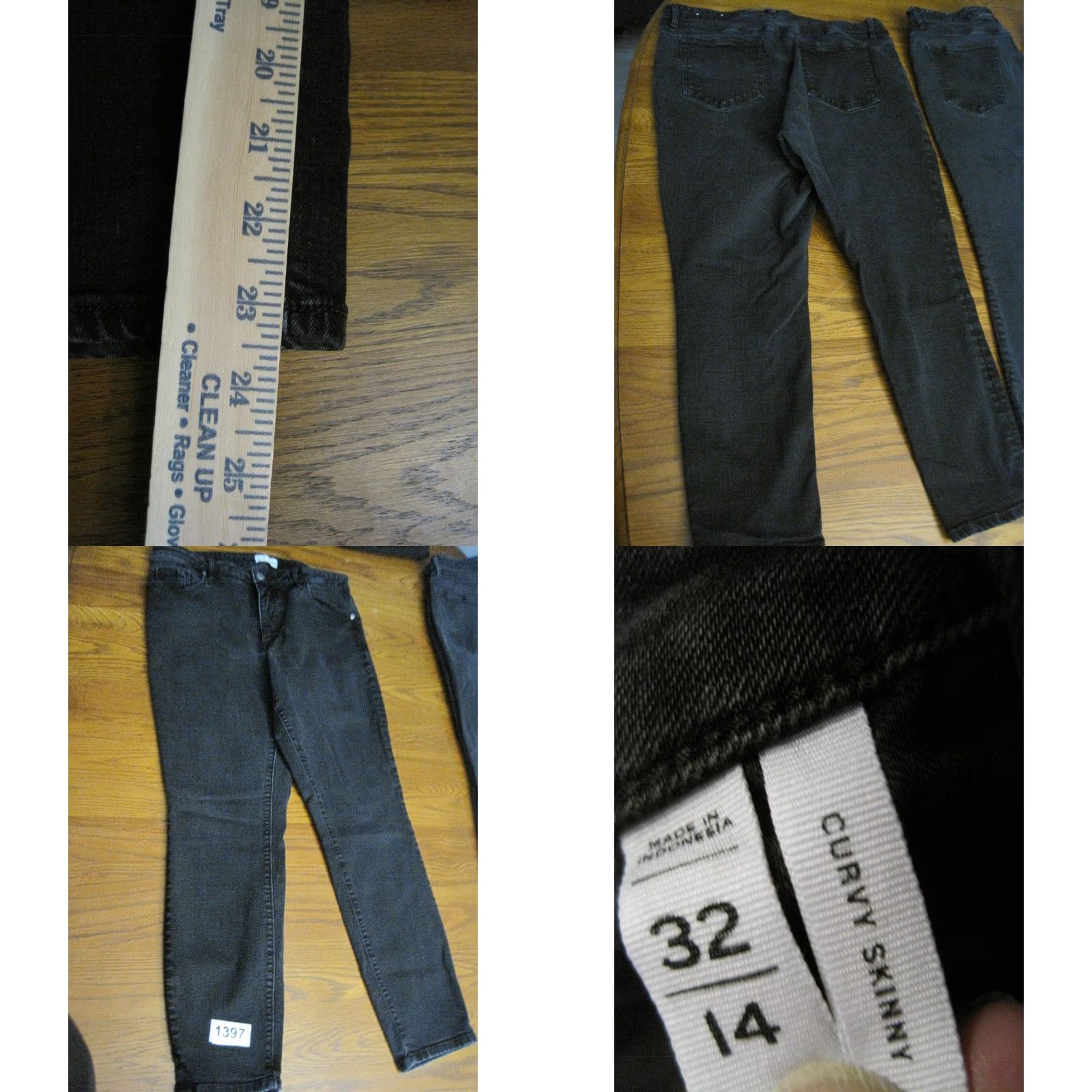 LOFT Women 14 32 Curvy Skinny High Waist Black Jeans Stretch Lot of 3