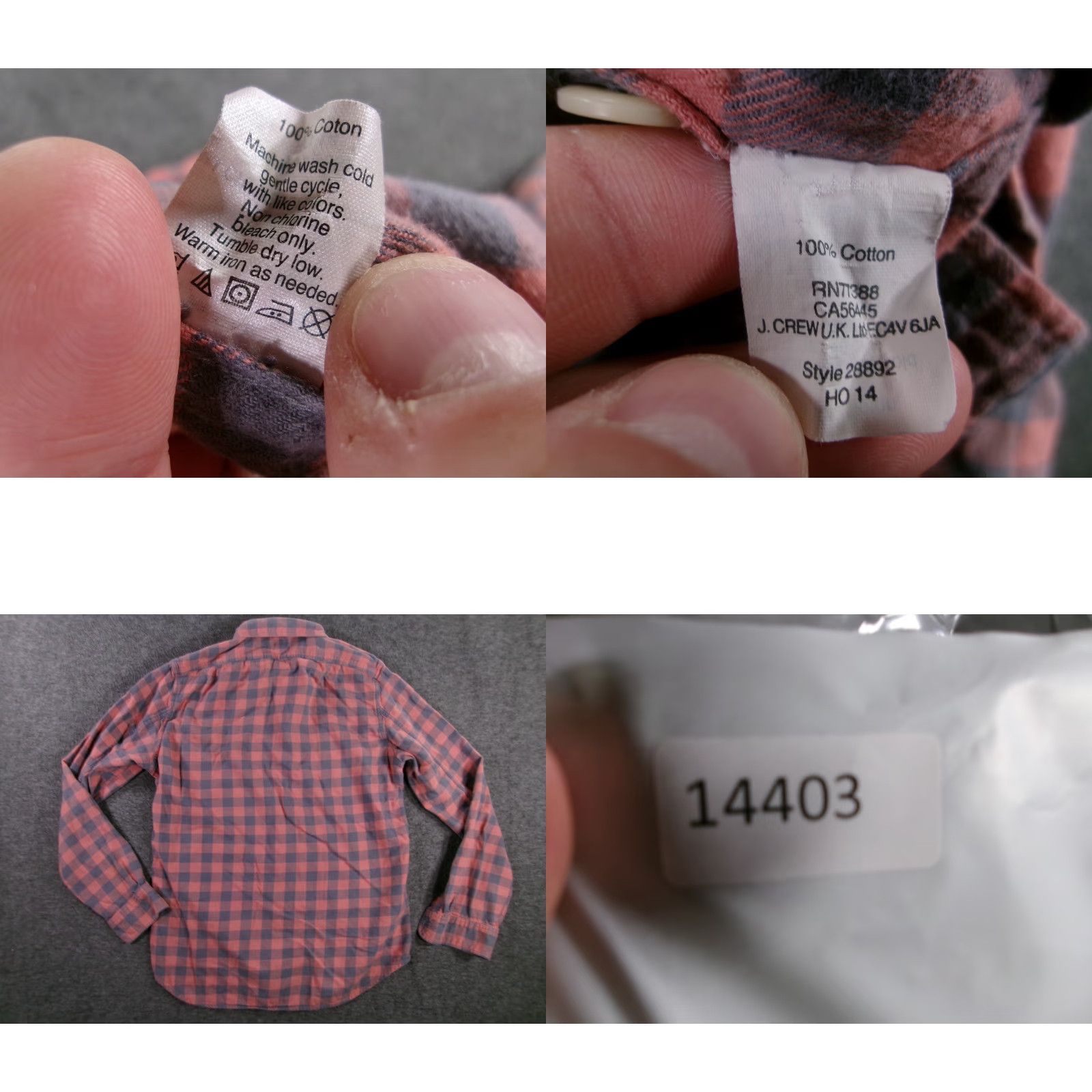 J.Crew VINTAGE J.CREW Plaid Flannel Button-Up Shirt Men Small Red Blue Classic Lumberjack Outdoor 90s Mens Size US S / EU 44-46 / 1 - 8 Thumbnail