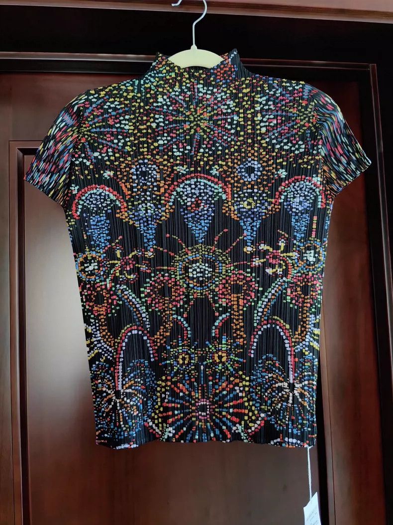 Issey Miyake Issey Miyake size:3 Fireworks semi-high-neck short-sleeved Size S / US 4 / IT 40 - 5 Thumbnail