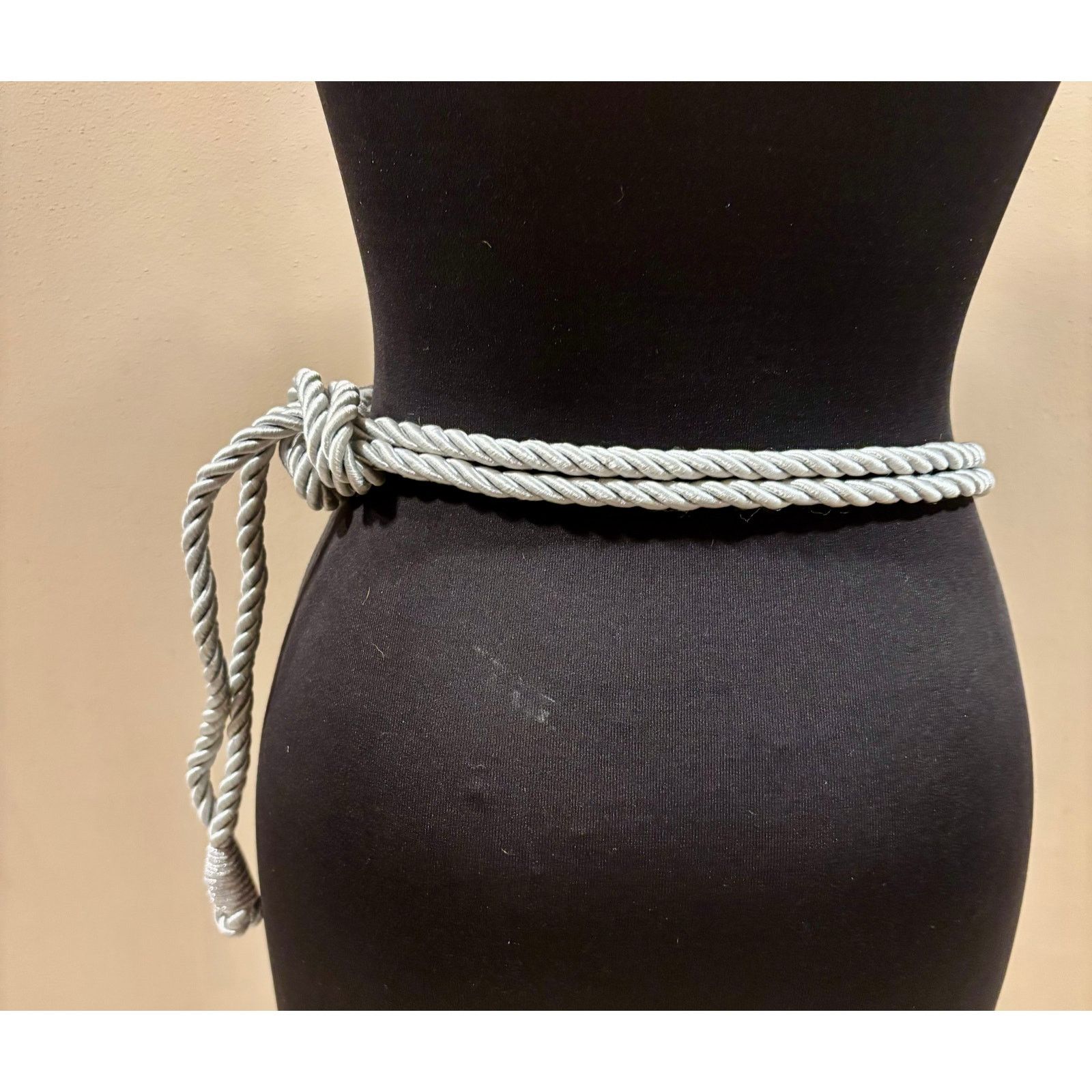 Vintage Vintage 3" Gold Silver Metallic Braided Rope Macrame Belt Size ONE SIZE - 6 Thumbnail