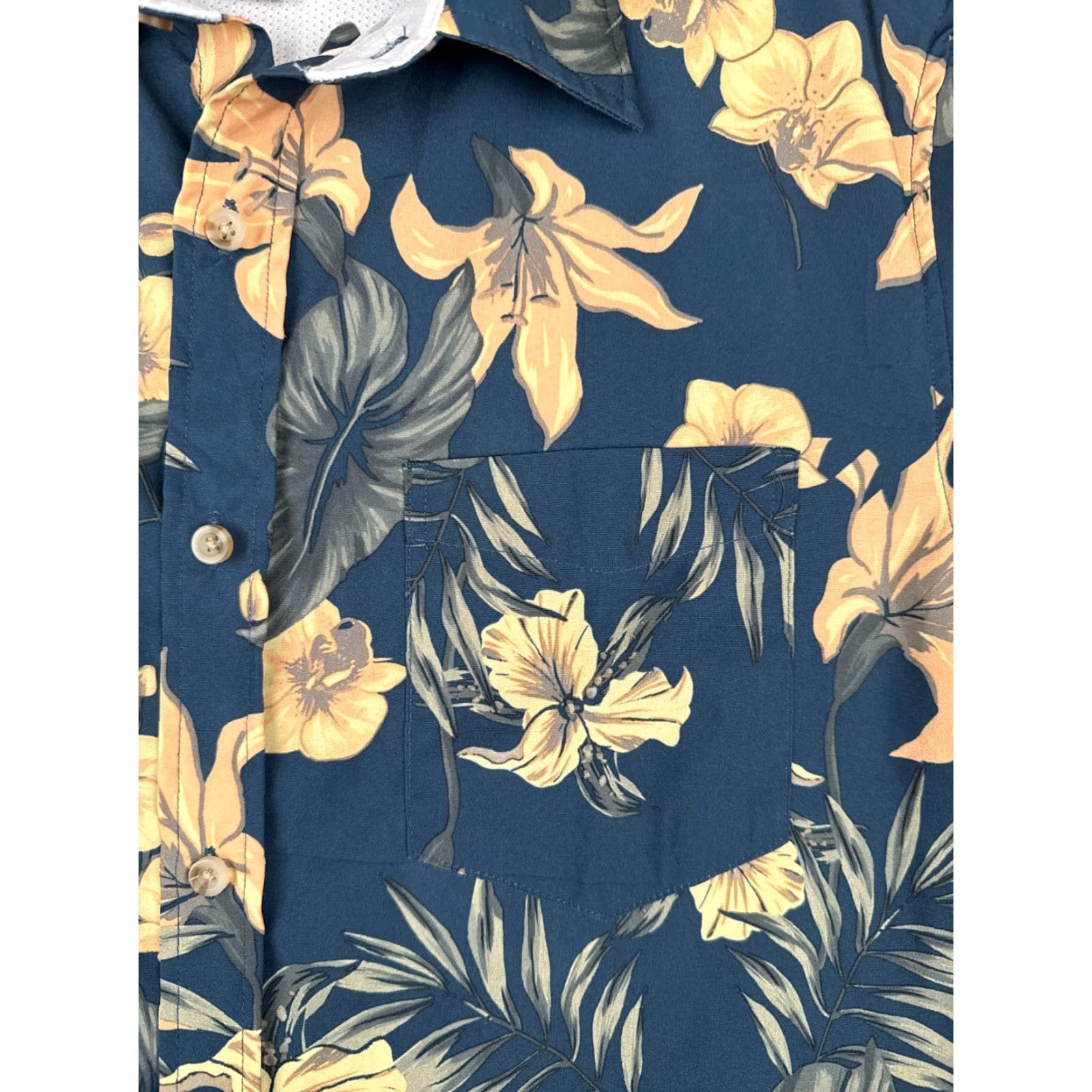 Lapointe Seapointe Shirt Men Medium Blue Yellow Floral Button-Up Hawaiian Size US M / EU 48-50 / 2 - 6 Thumbnail