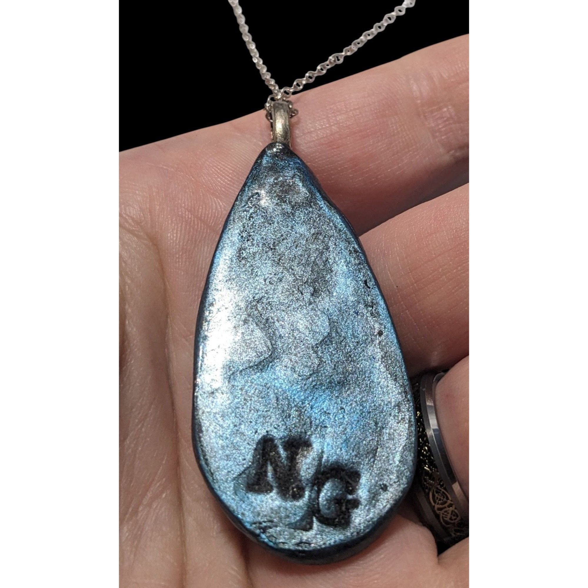 Other Handmade Southwestern Style Metallic Teardrop Necklace Size ONE SIZE - 4 Thumbnail