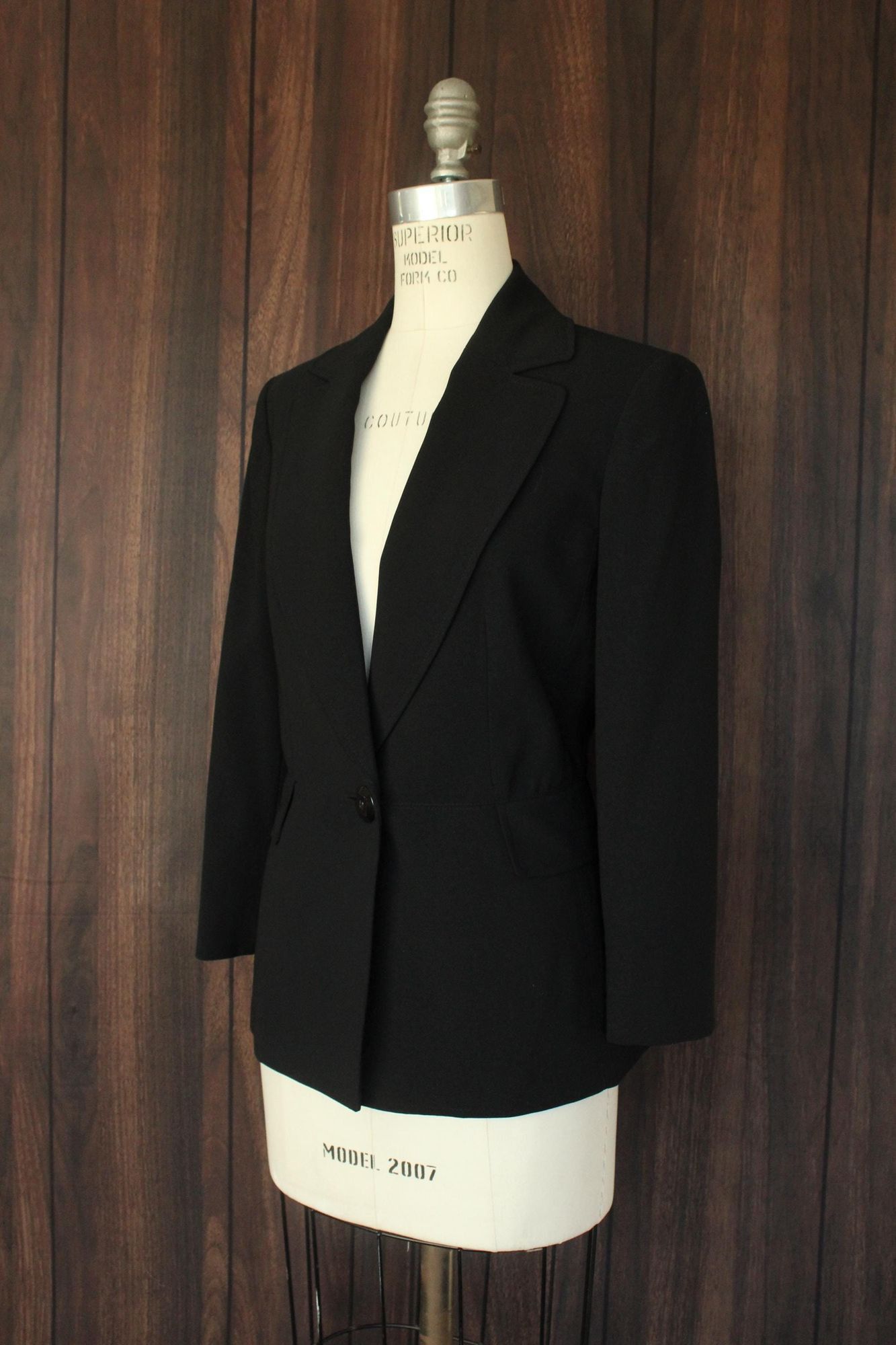 Jones New York Vintage 2000s Jacket, Jones New York Black Blazer, Size 4 Size S / US 4 / IT 40 - 7 Thumbnail