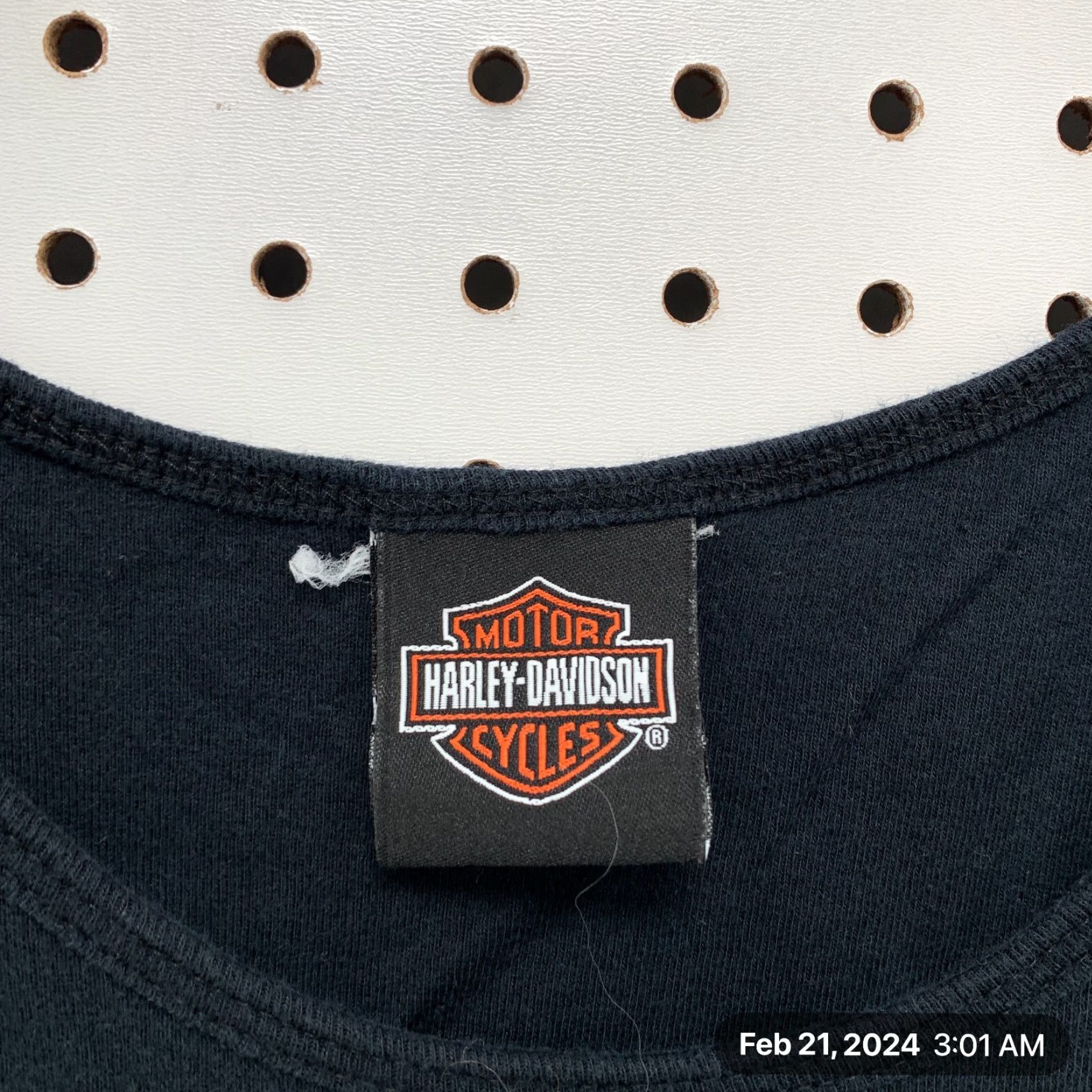 Harley Davidson VINTAGE Harley-Davidson Tank Top Womens L Black Motorcycle 18.5x25 Wisconsin Large Tank Top Sleeveless Round Neck Women Harley-Davidson Size L / US 10 / IT 46 - 6 Thumbnail