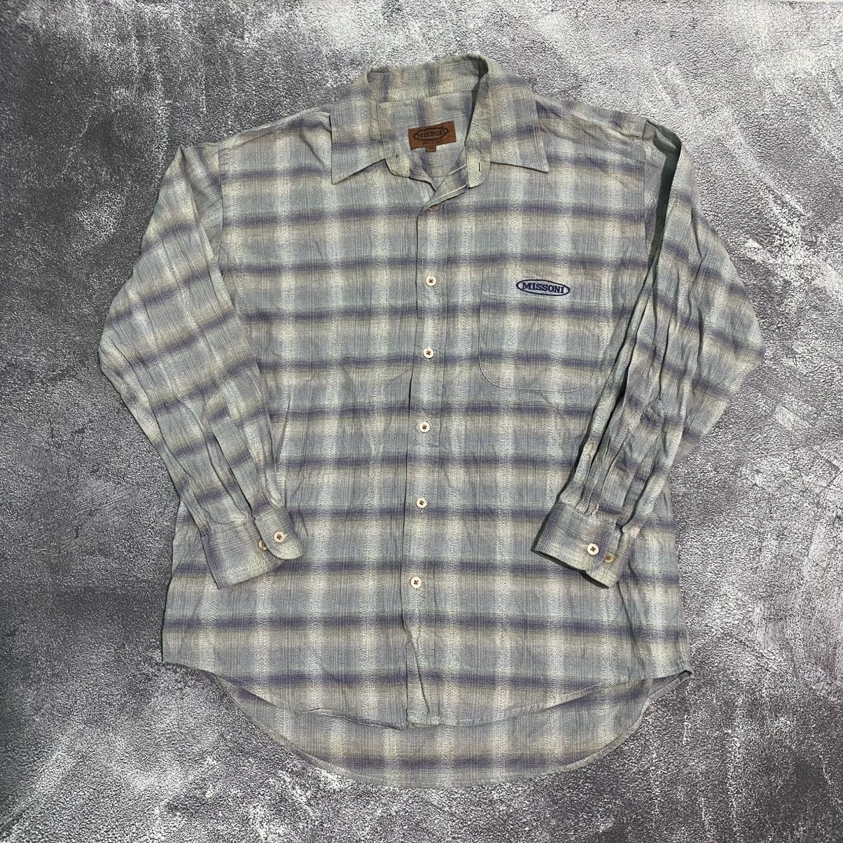 Mossimo Vintage Missoni Italy Veterano Flannel Shirt Size US L / EU 52-54 / 3 - 1 Thumbnail