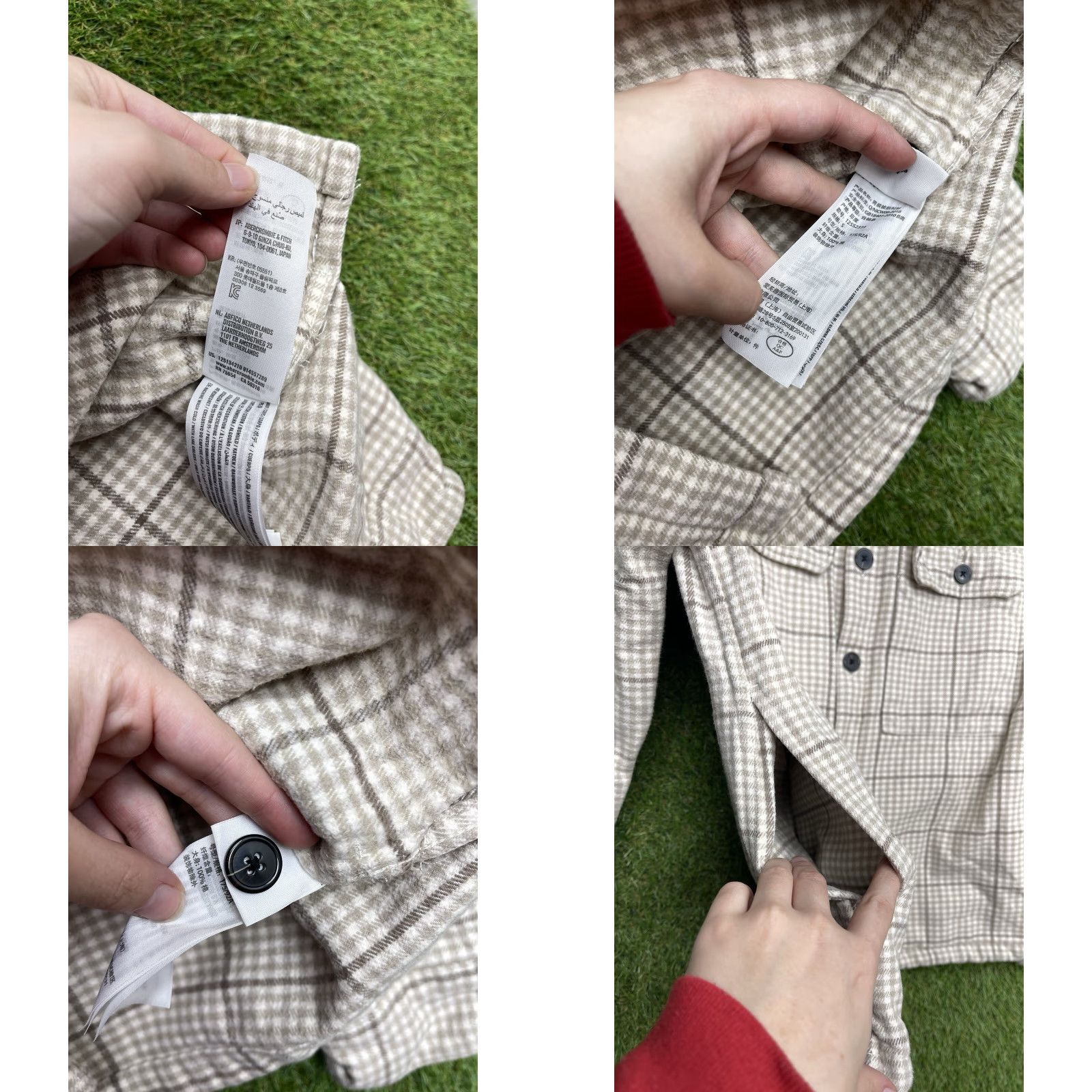 Abercrombie & Fitch VINTAGE Abercrombie & Fitch Shacket Shirt Mens Small Relaxed Oversized Plaid Flannel Button Beige 90s Outdoor Preppy Pocket Mens Size US S / EU 44-46 / 1 - 8 Thumbnail