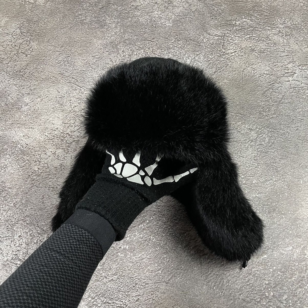 Vintage Vintage 90s Black Mohair Ushanka Beanie Faux Fur Alt Drip OS Size ONE SIZE - 5 Thumbnail