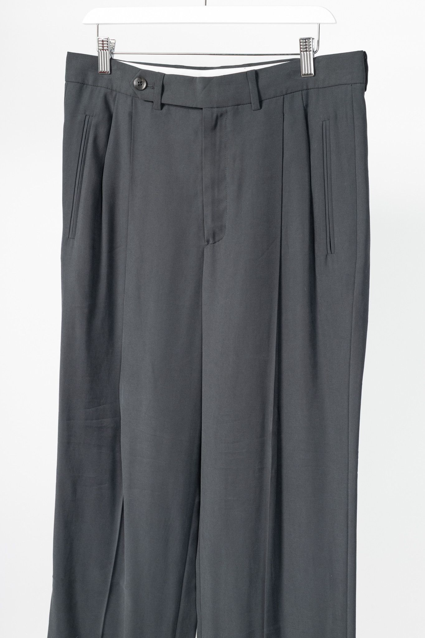 Tibi Tibi "Derrick Men's" Steel Grey Fluid Suiting Trouser Size 27" / US 4 / IT 40 - 3 Thumbnail