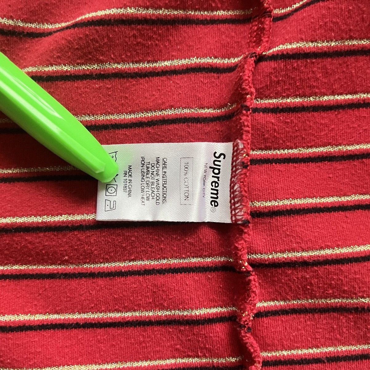 Supreme Supreme Gold Stripe Turtleneck Top Red XL Size US XL / EU 56 / 4 - 7 Thumbnail