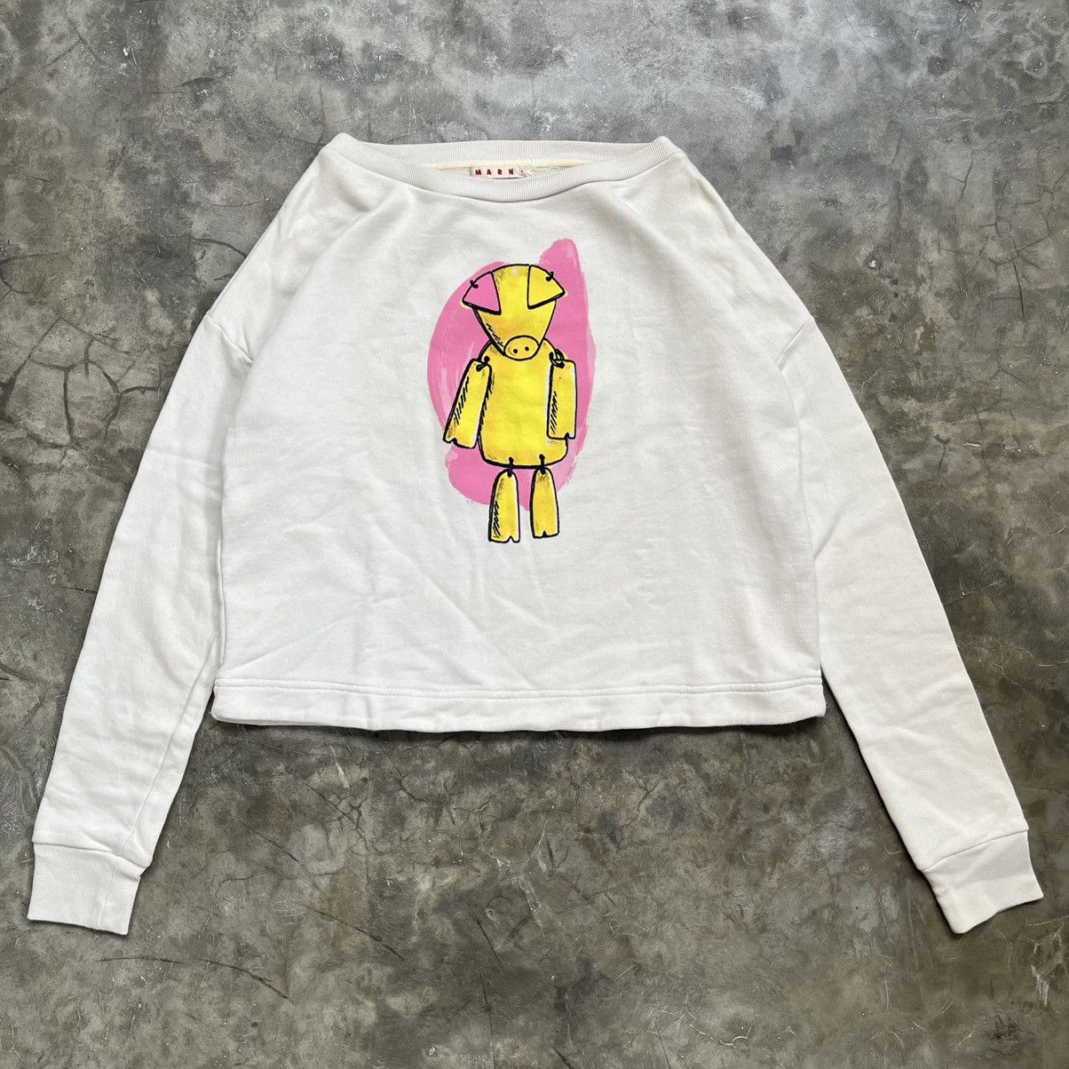 Marni SS/19 Marni Pig Crop Sweatshirt Size M / US 6-8 / IT 42-44 - 1 Thumbnail