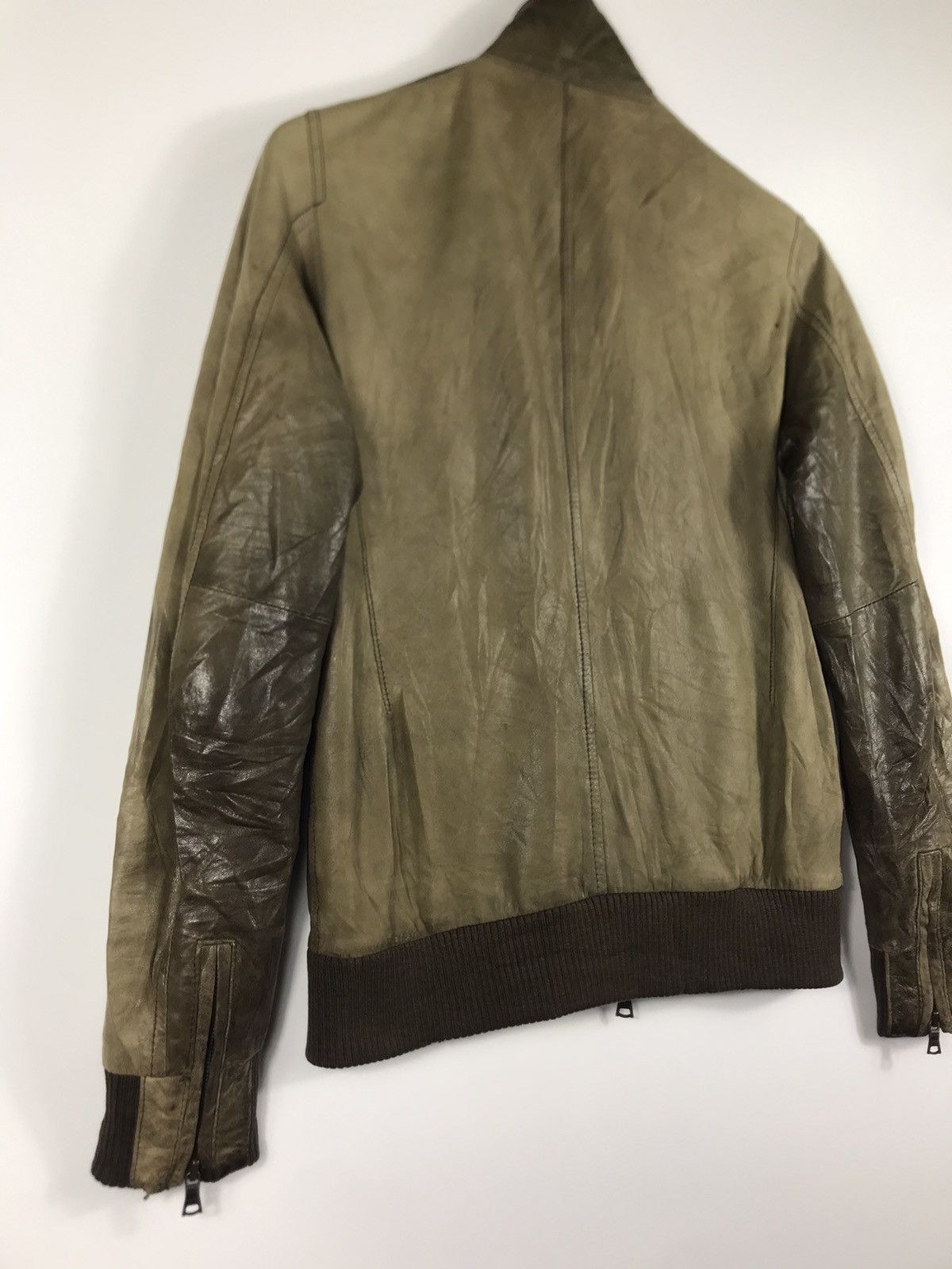Ships Jet Blue ⚡️Vintage Ships Jet Blue Distressed Leather Jacket Size US S / EU 44-46 / 1 - 18 Thumbnail