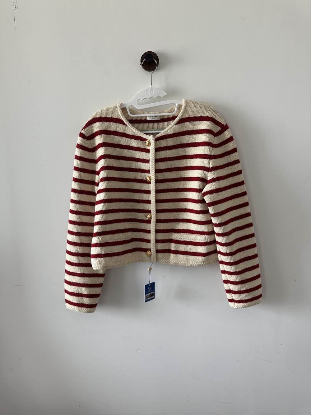 Celine Celine Striped Knit Cardigan Size M Size M / US 6-8 / IT 42-44 - 1 Thumbnail