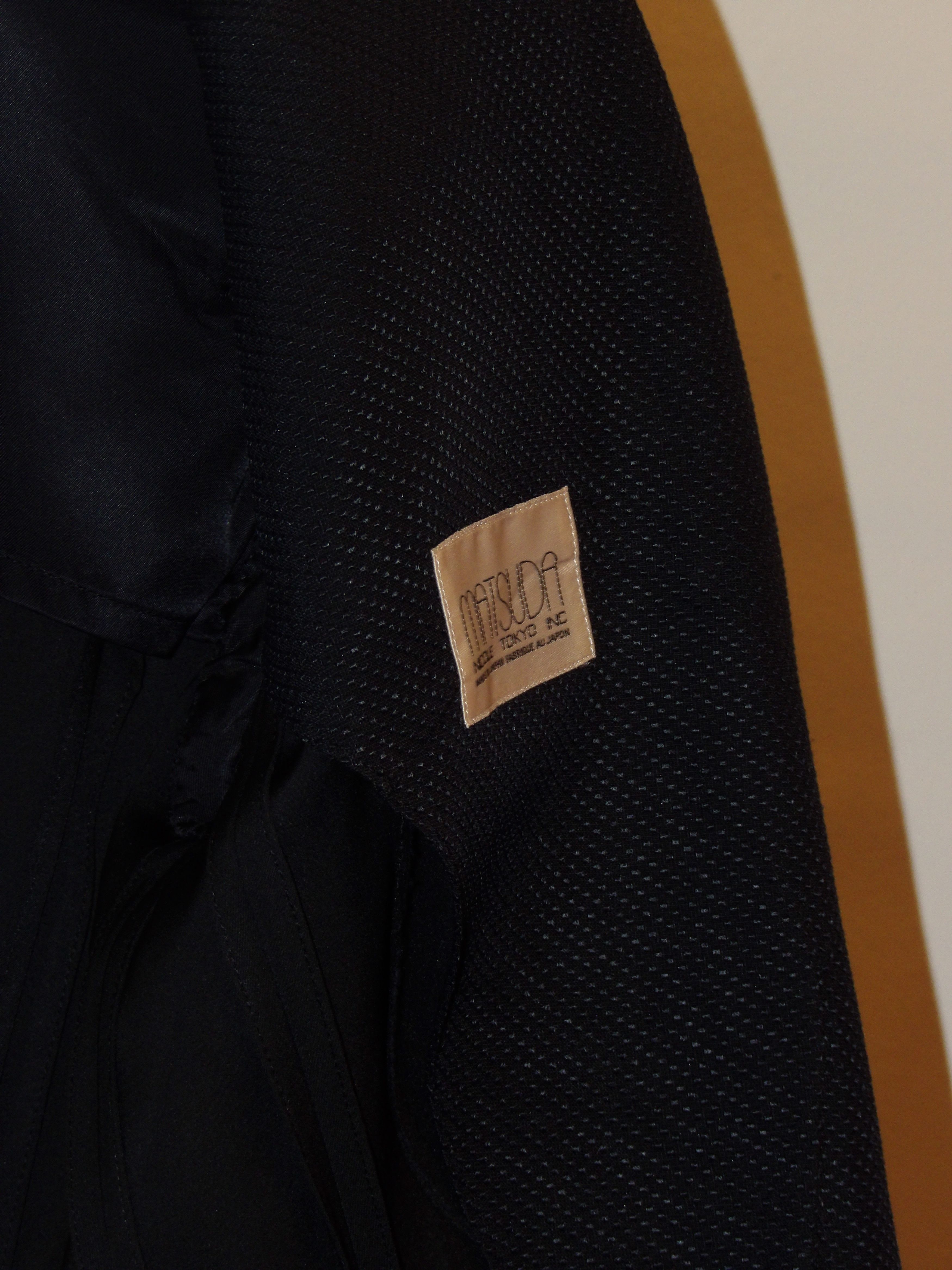 Matsuda Matsuda Black Paneled Blazer Size 48R - 7 Thumbnail