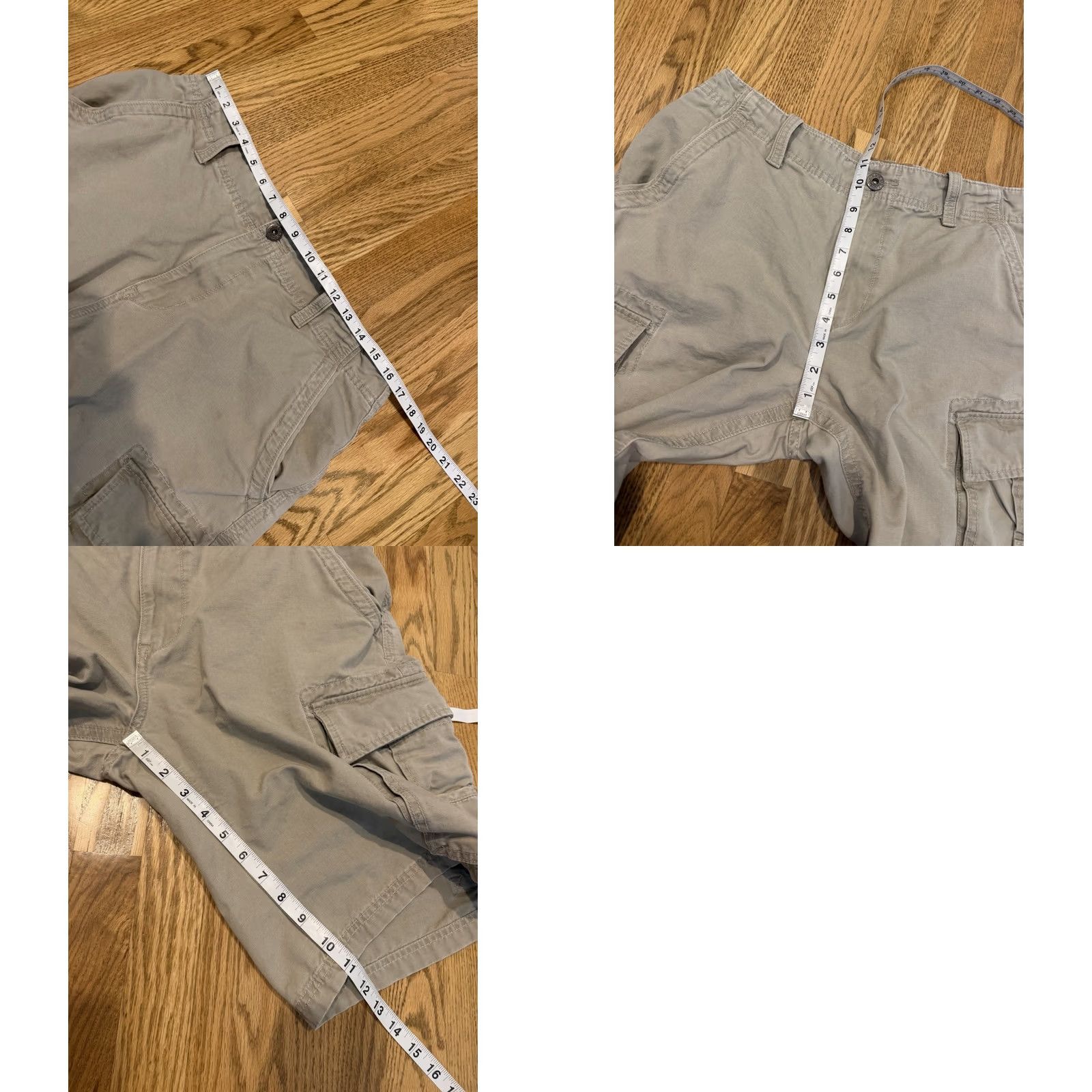JNCO VINTAGE JNCO Cargo Shorts Men 34 Beige Tan Khaki 90s Grunge Hip Hop Skate Pockets Cargo Pocket Mens Size US 34 / EU 50 - 9 Thumbnail